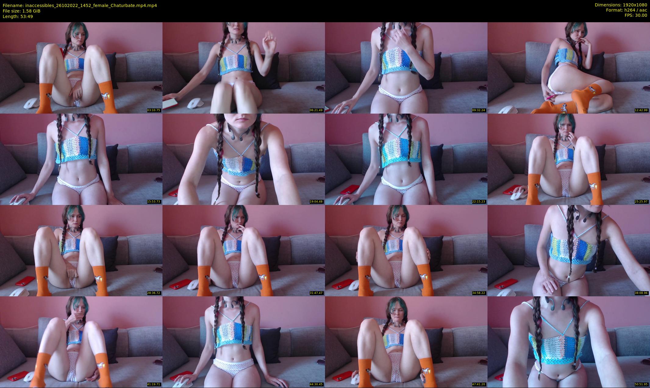 inaccessibles — 54 minute Chaturbate female cam show recording, 1080p, Oct 26, 2022