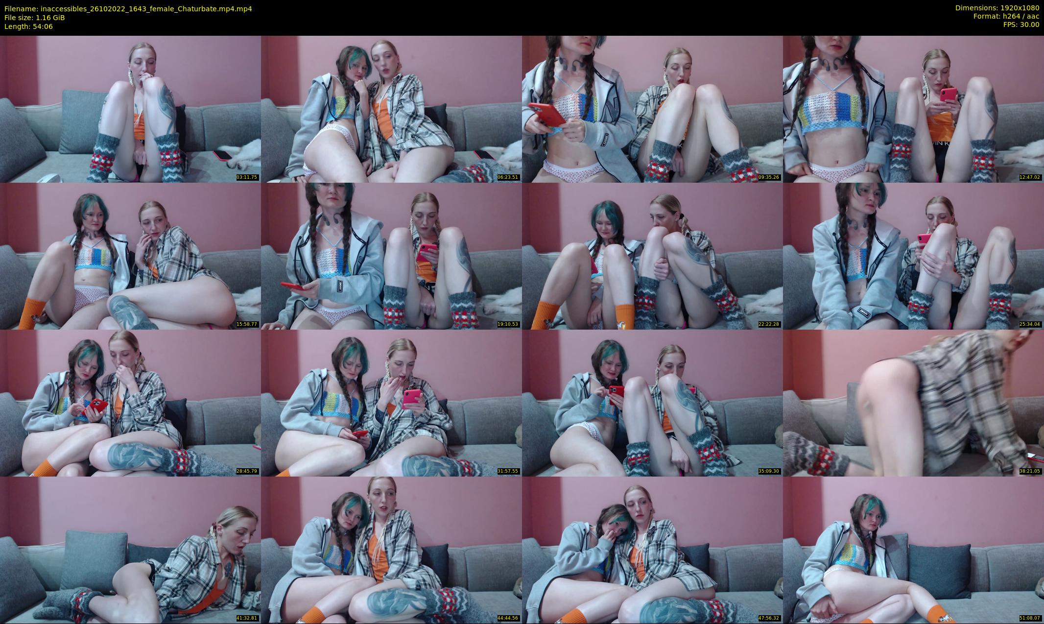 inaccessibles — 55 minute Chaturbate female cam show recording, 1080p, Oct 26, 2022