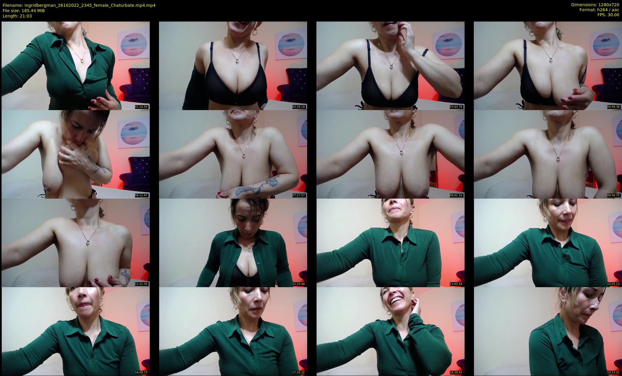 ingridbergman — 22 minute Chaturbate female cam show recording, 720p, Oct 26, 2022