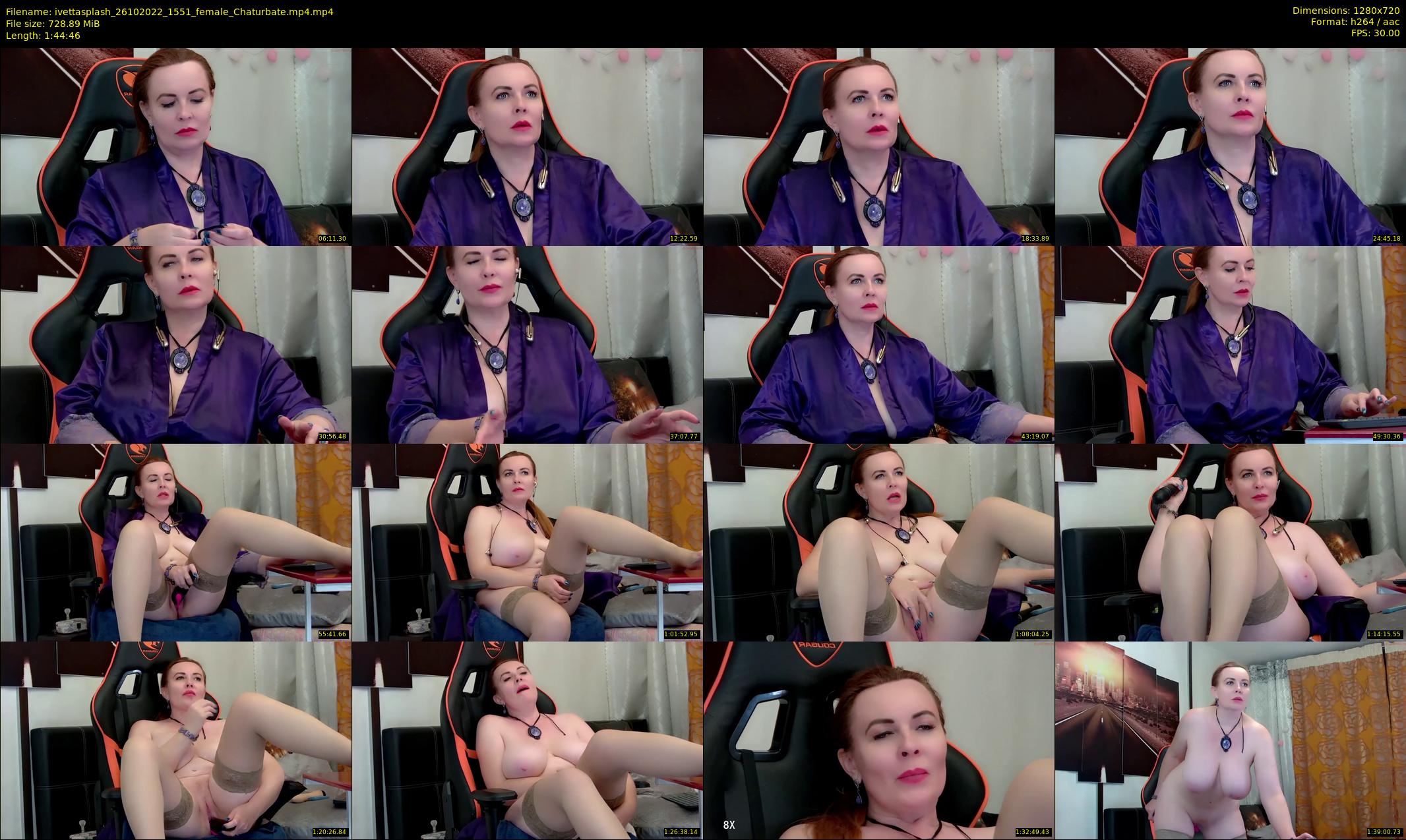 ivettasplash — 105 minute Chaturbate female cam show recording, 720p, Oct 26, 2022