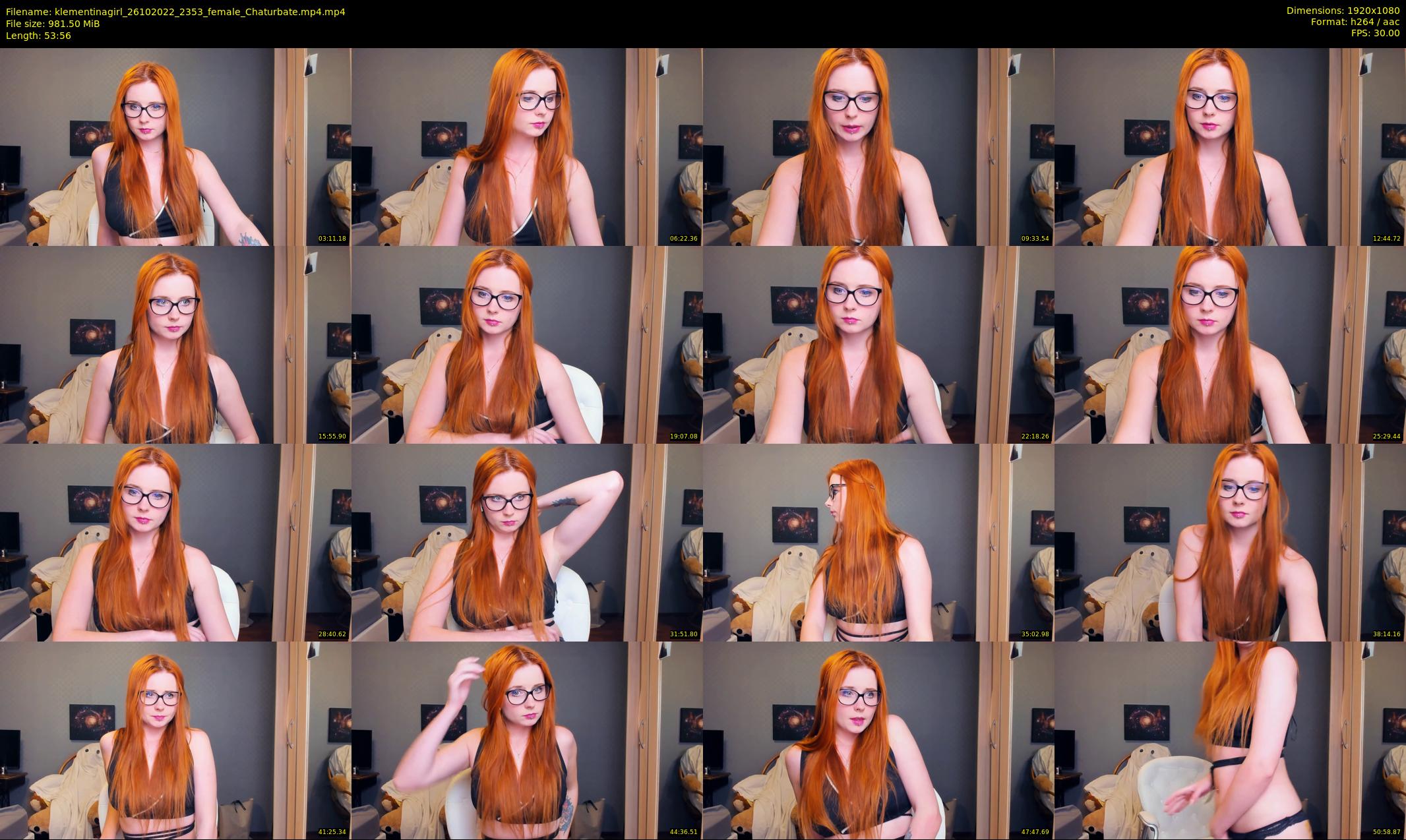 klementinagirl — 54 minute Chaturbate female cam show recording, 1080p, Oct 26, 2022