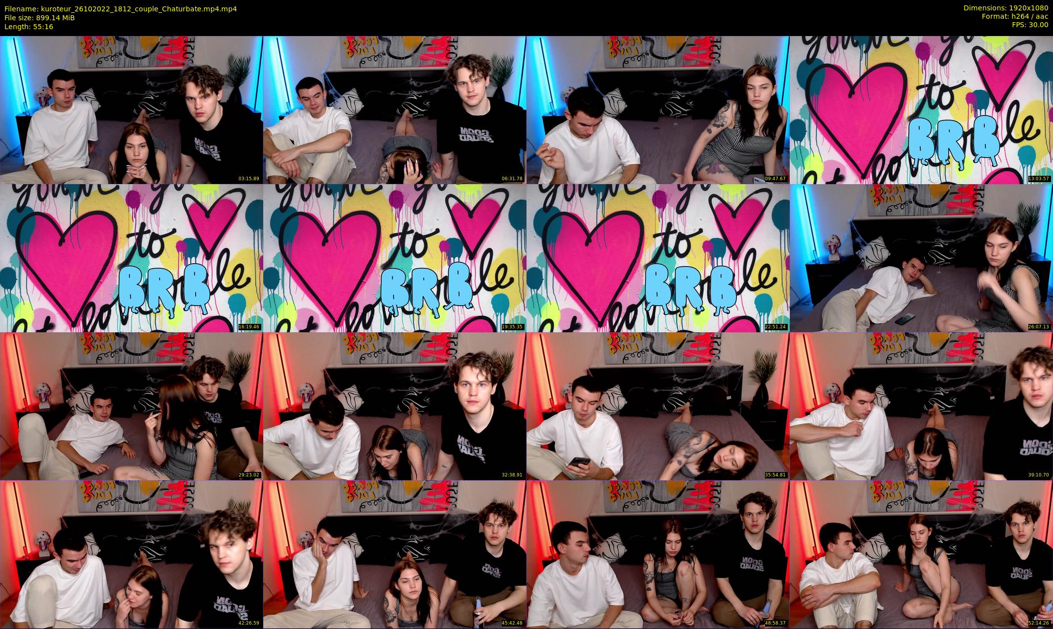 kuroteur — 56 minute Chaturbate couple cam show recording, 1080p, Oct 26, 2022