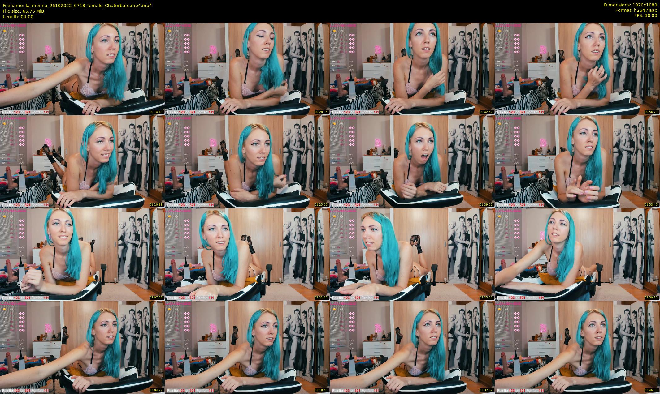 la_monna — 4 minute Chaturbate female cam show recording, 1080p, Oct 26, 2022