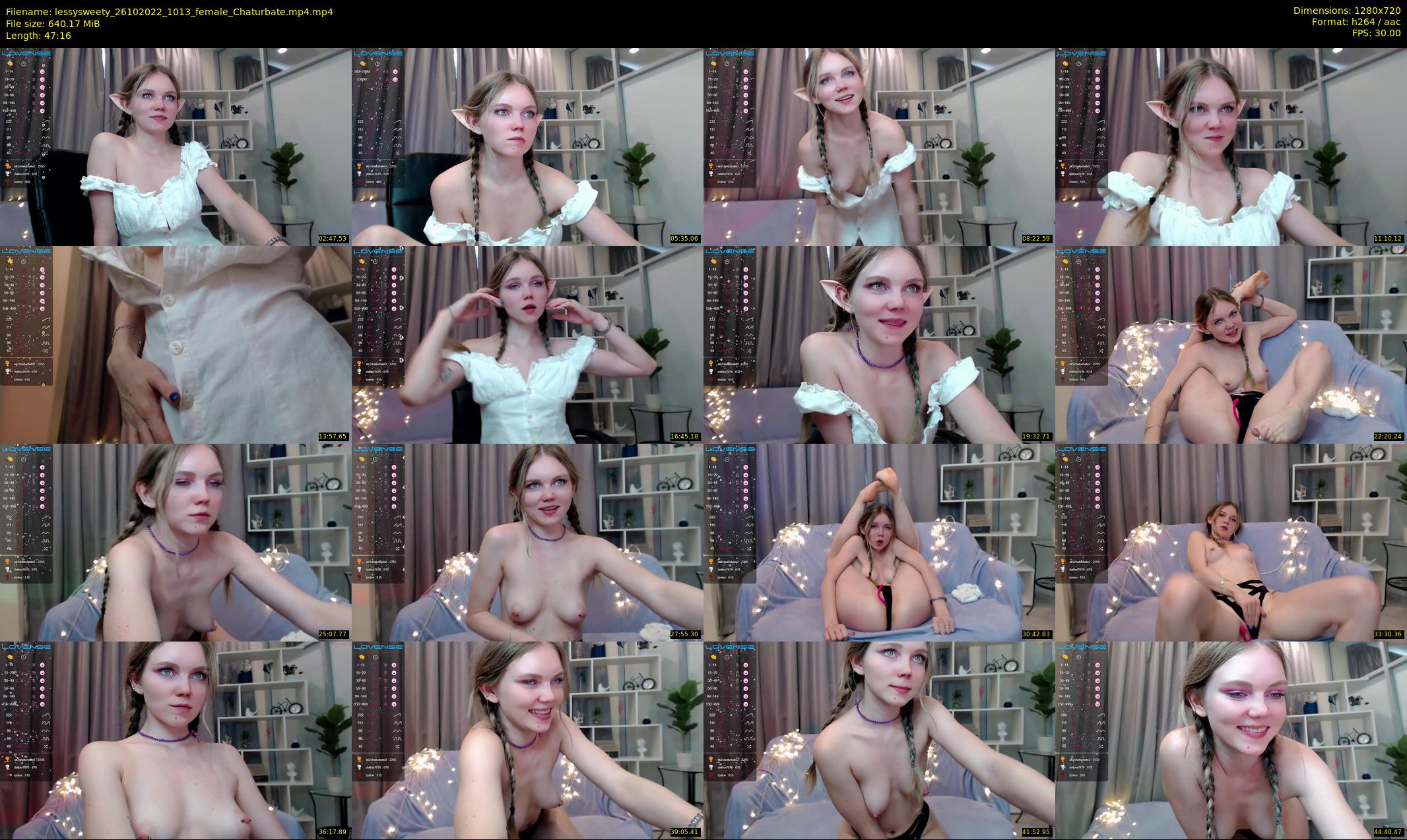 lessysweety — 48 minute Chaturbate female cam show recording, 720p, Oct 26, 2022