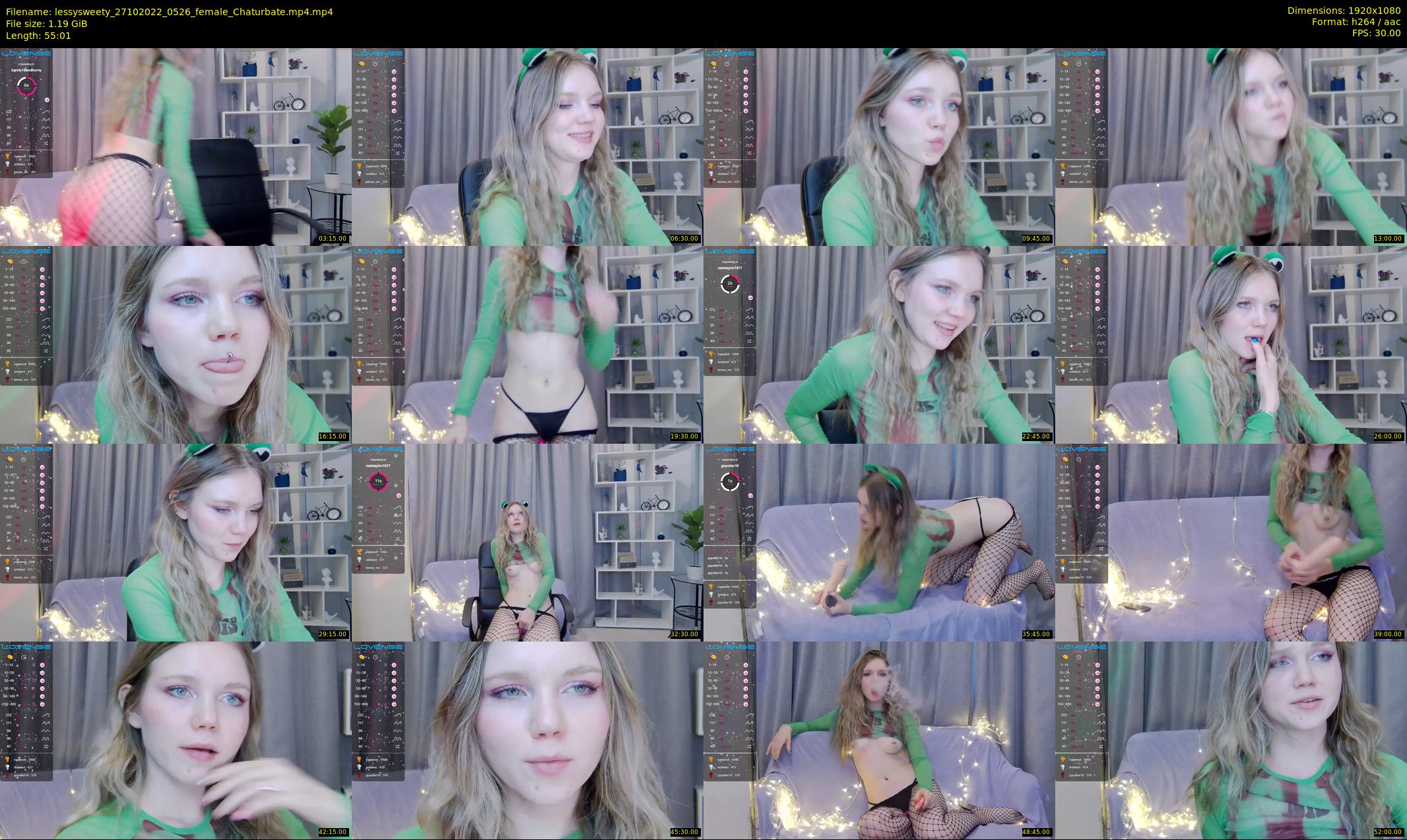 lessysweety — 56 minute Chaturbate female cam show recording, 1080p, Oct 27, 2022