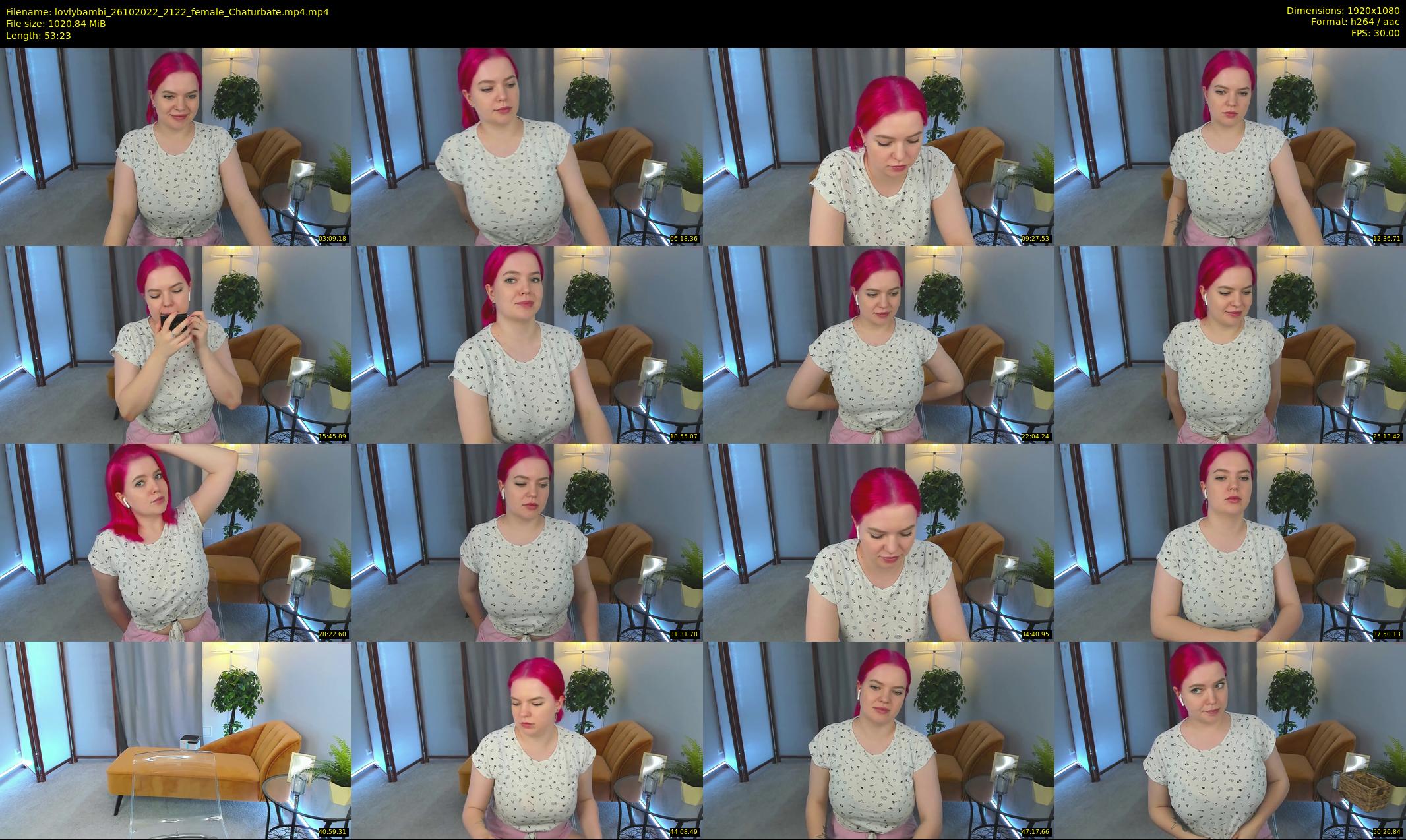 lovlybambi — 54 minute Chaturbate female cam show recording, 1080p, Oct 26, 2022