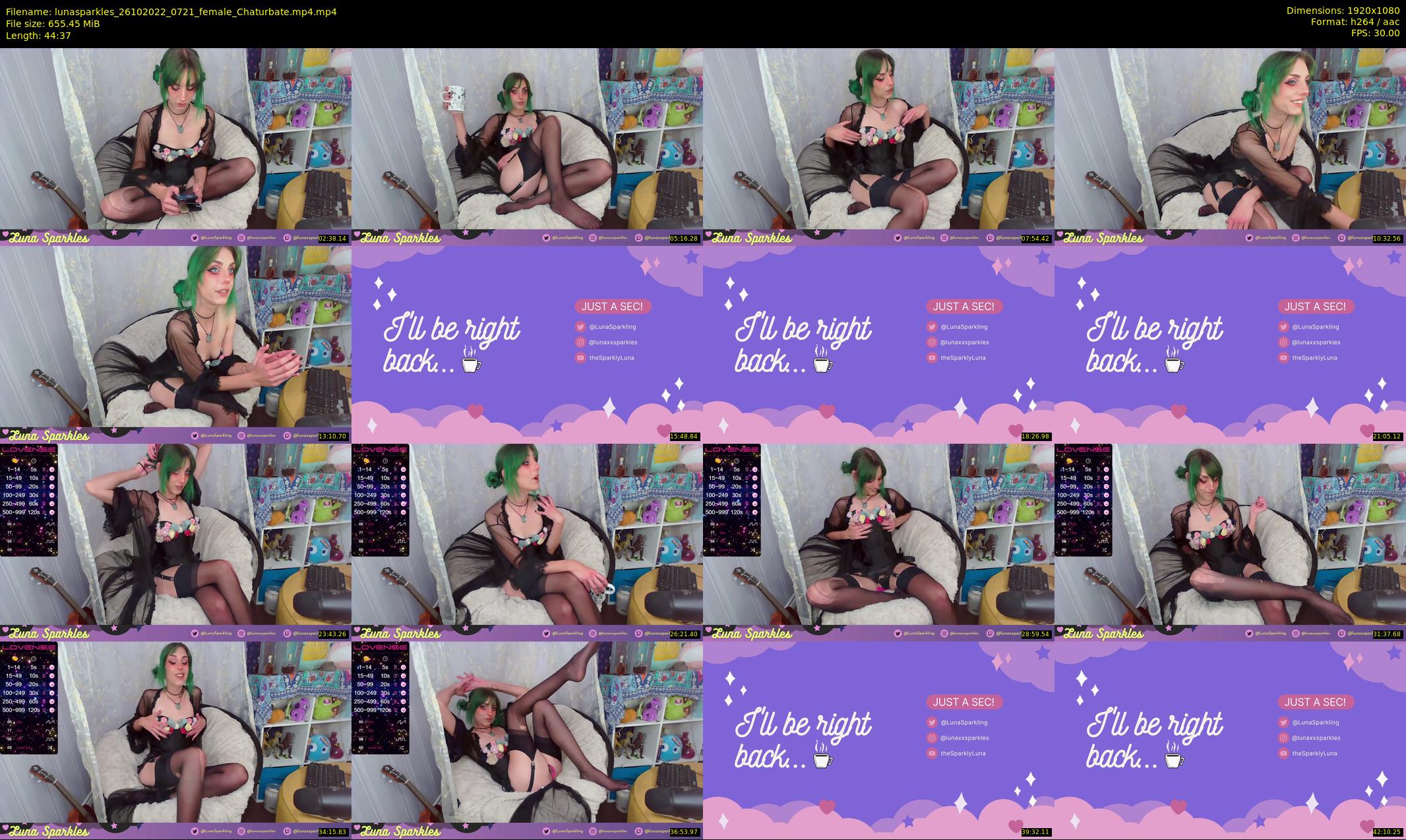 lunasparkles — 45 minute Chaturbate female cam show recording, 1080p, Oct 26, 2022