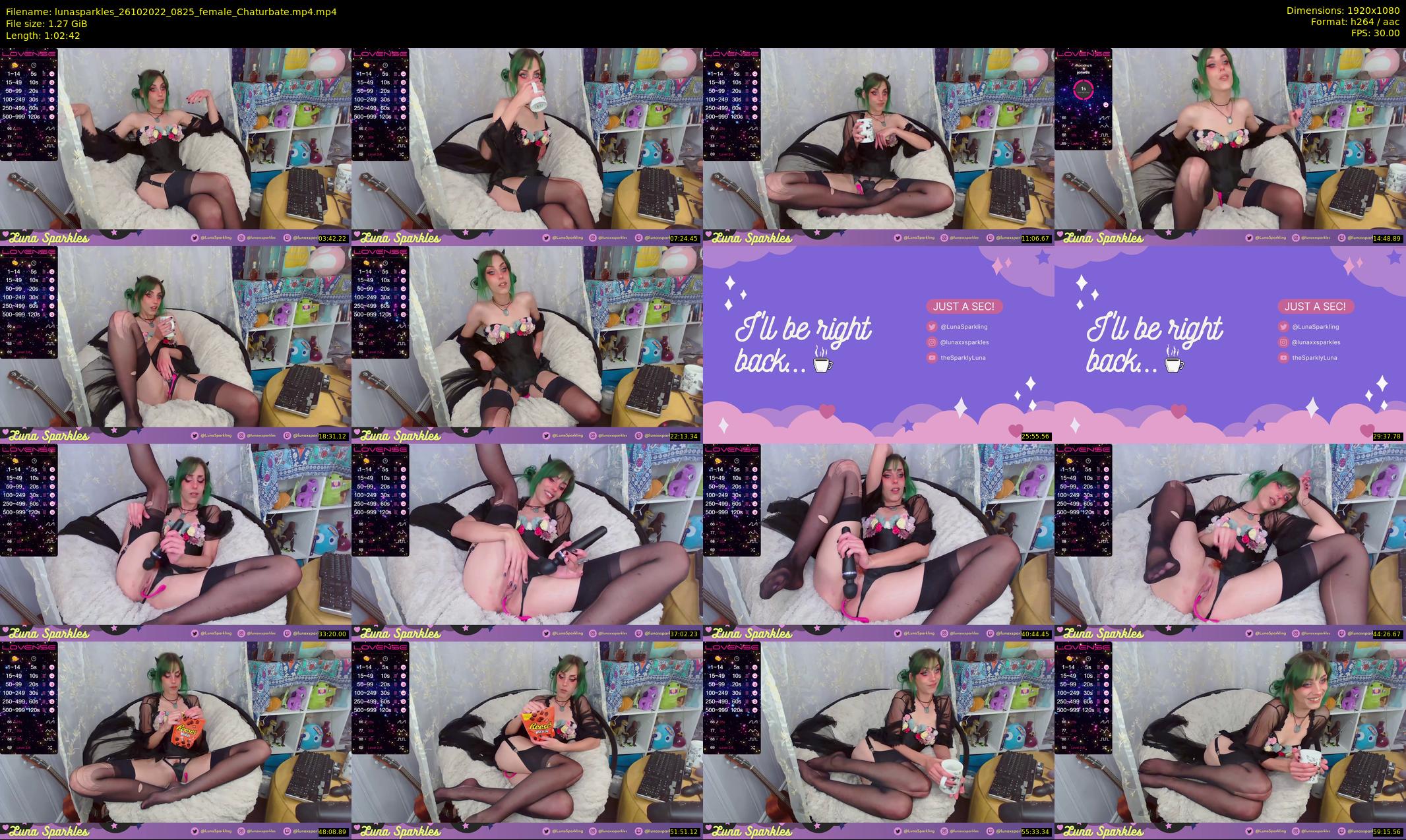 lunasparkles — 63 minute Chaturbate female cam show recording, 1080p, Oct 26, 2022