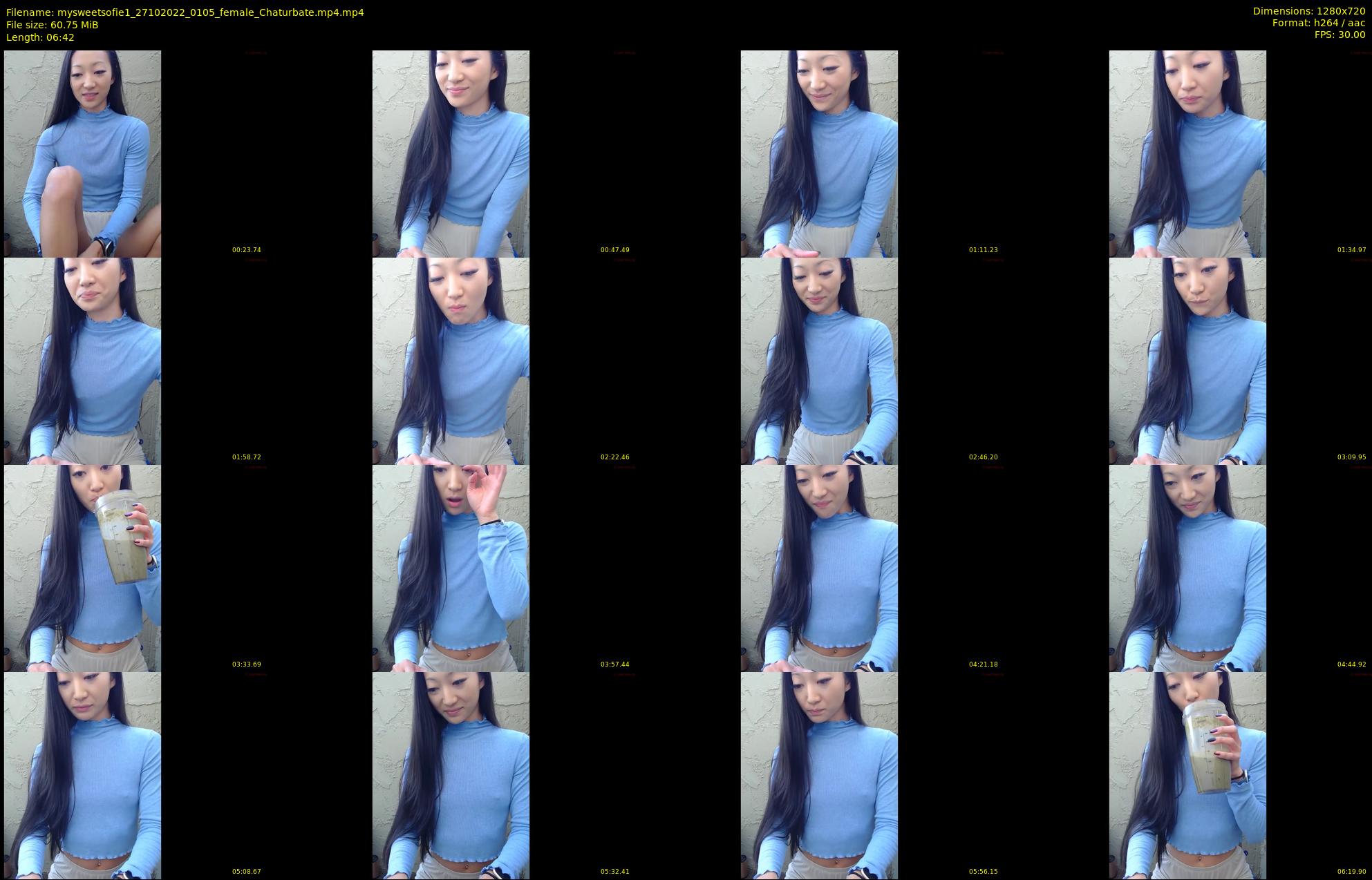 mysweetsofie1 — 7 minute Chaturbate female cam show recording, 720p, Oct 27, 2022