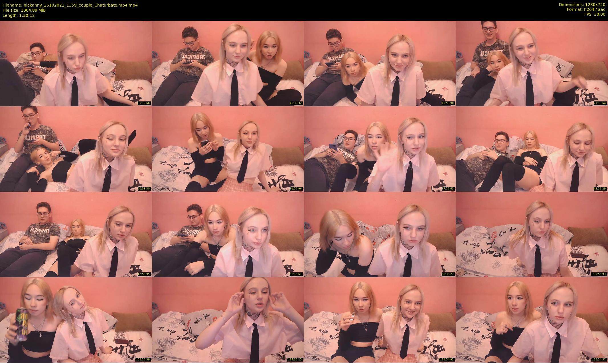 nickanny — 91 minute Chaturbate couple cam show recording, 720p, Oct 26, 2022