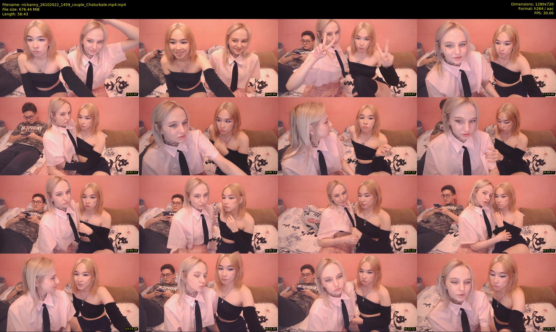 nickanny — 57 minute Chaturbate couple cam show recording, 720p, Oct 26, 2022