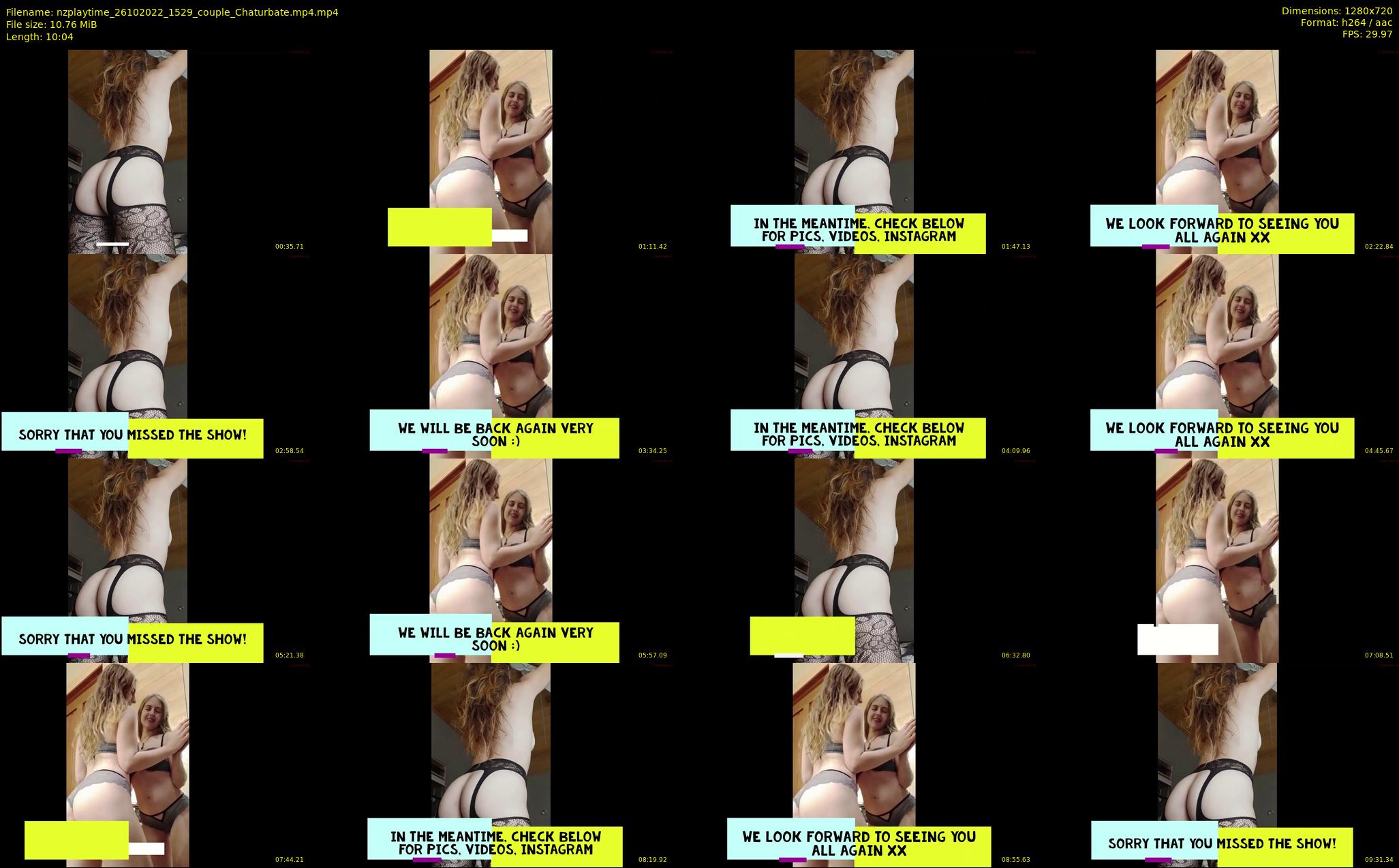 nzplaytime — 11 minute Chaturbate couple cam show recording, 720p, Oct 26, 2022
