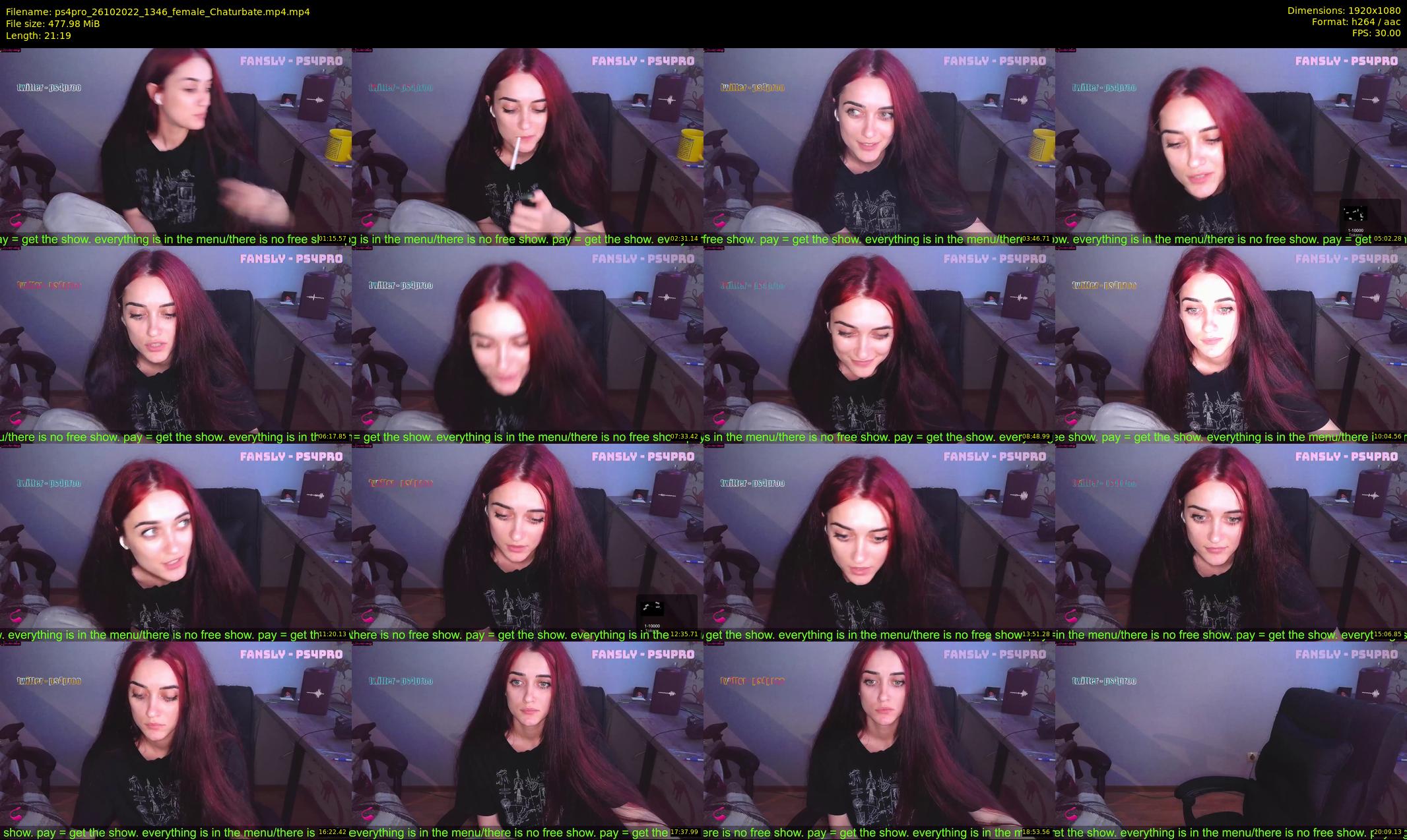 ps4pro — 22 minute Chaturbate female cam show recording, 1080p, Oct 26, 2022