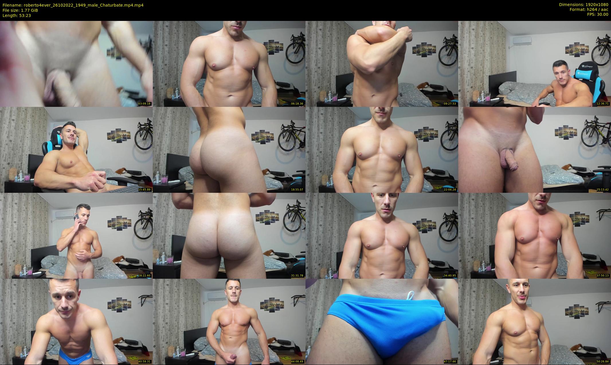 roberto4ever — 54 minute Chaturbate male cam show recording, 1080p, Oct 26, 2022