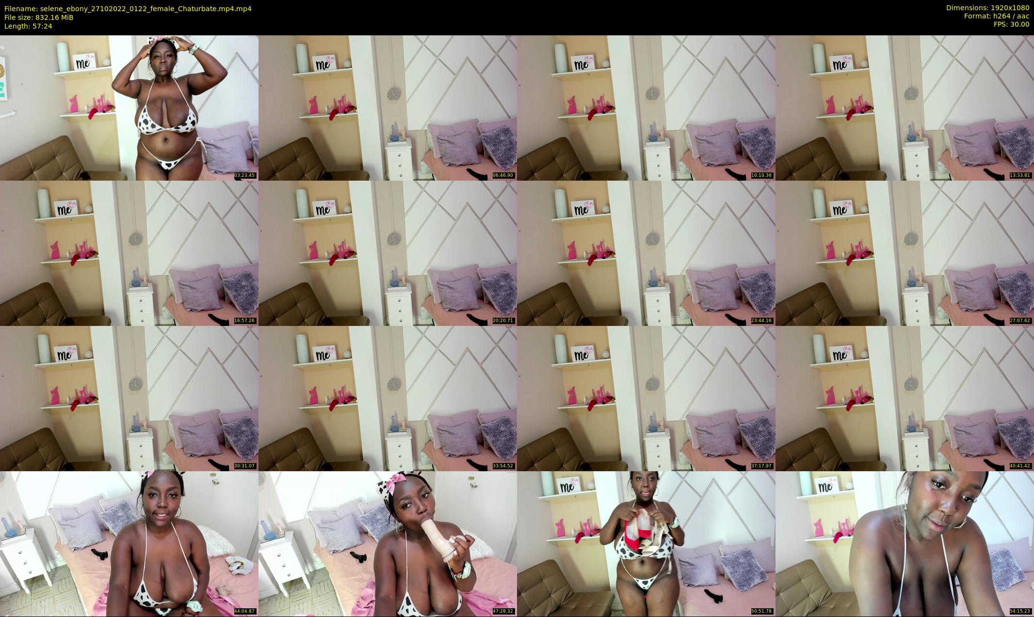 selene_ebony — 58 minute Chaturbate female cam show recording, 1080p, Oct 27, 2022