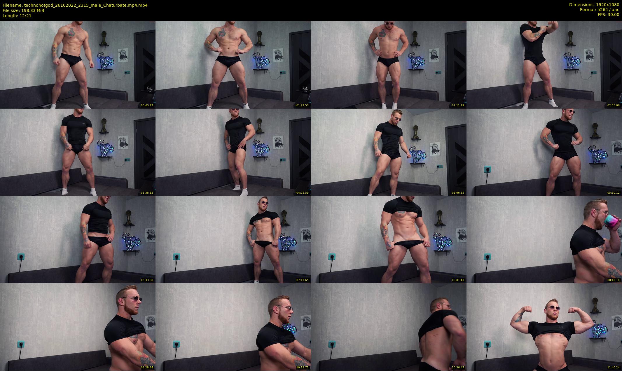 technohotgod — 13 minute Chaturbate male cam show recording, 1080p, Oct 26, 2022