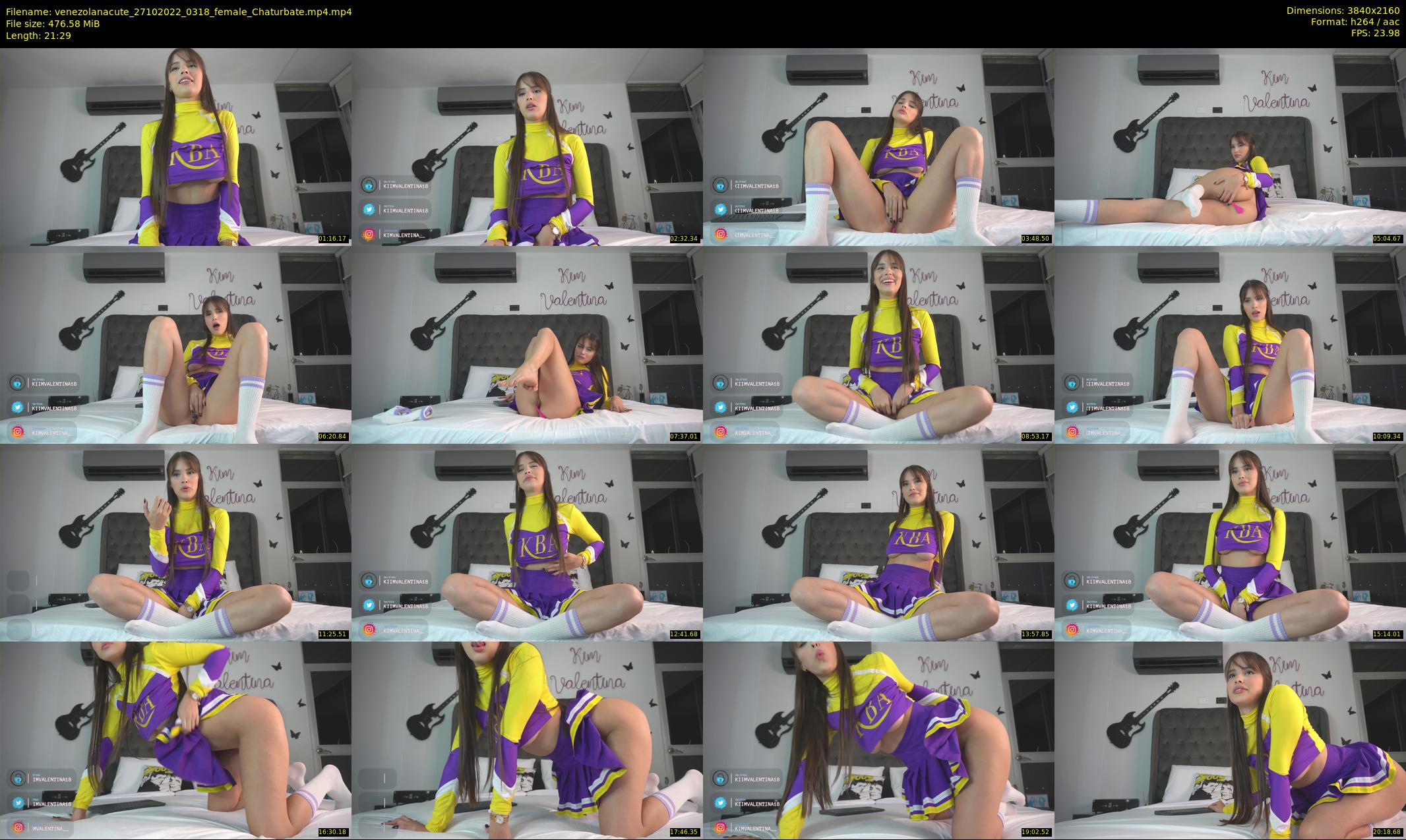 venezolanacute — 22 minute Chaturbate female cam show recording, 4K, Oct 27, 2022