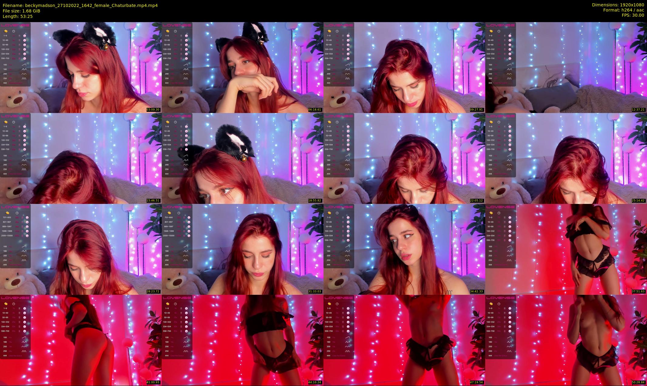 beckymadson — 54 minute Chaturbate female cam show recording, 1080p, Oct 27, 2022