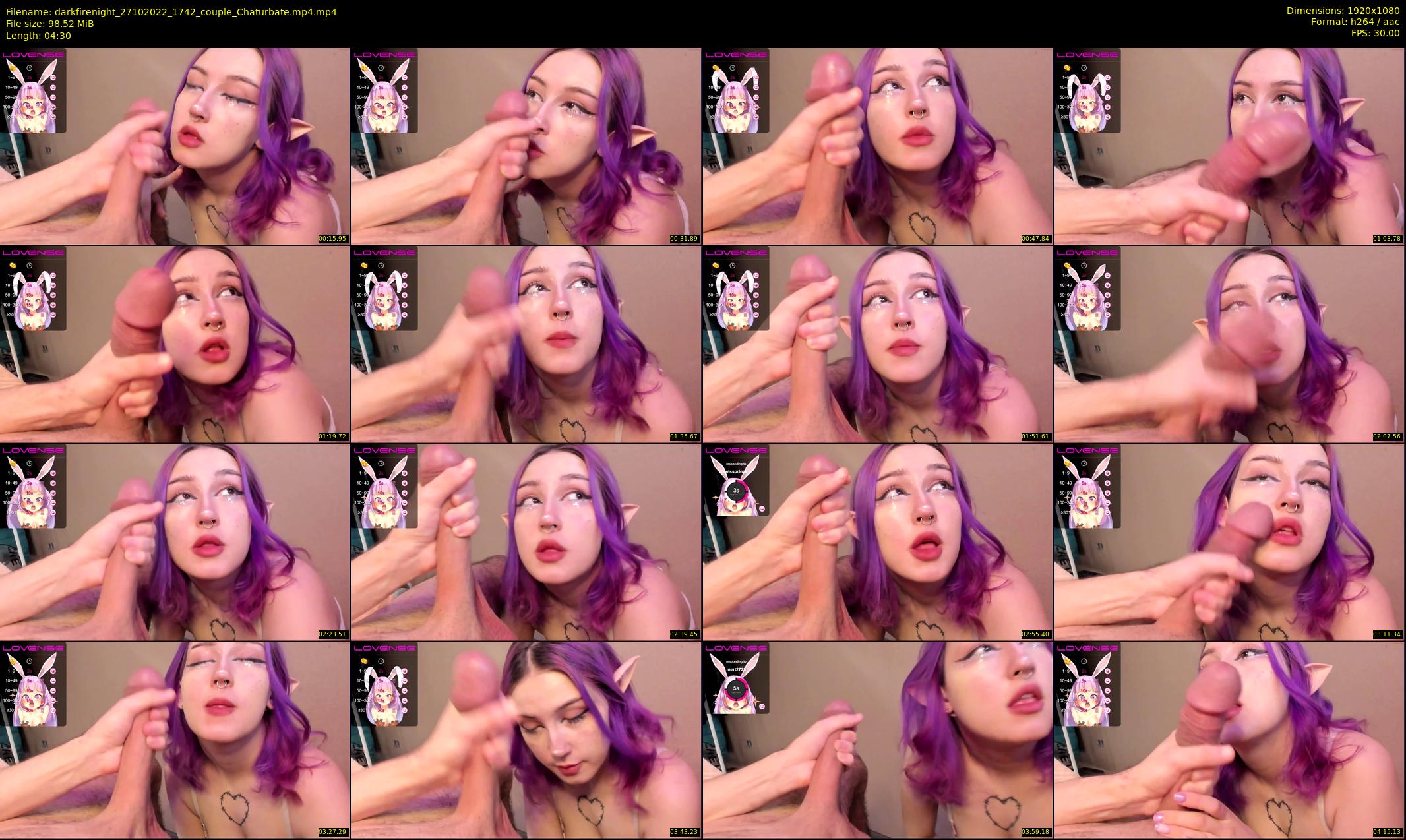 darkfirenight — 5 minute Chaturbate couple cam show recording, 1080p, Oct 27, 2022