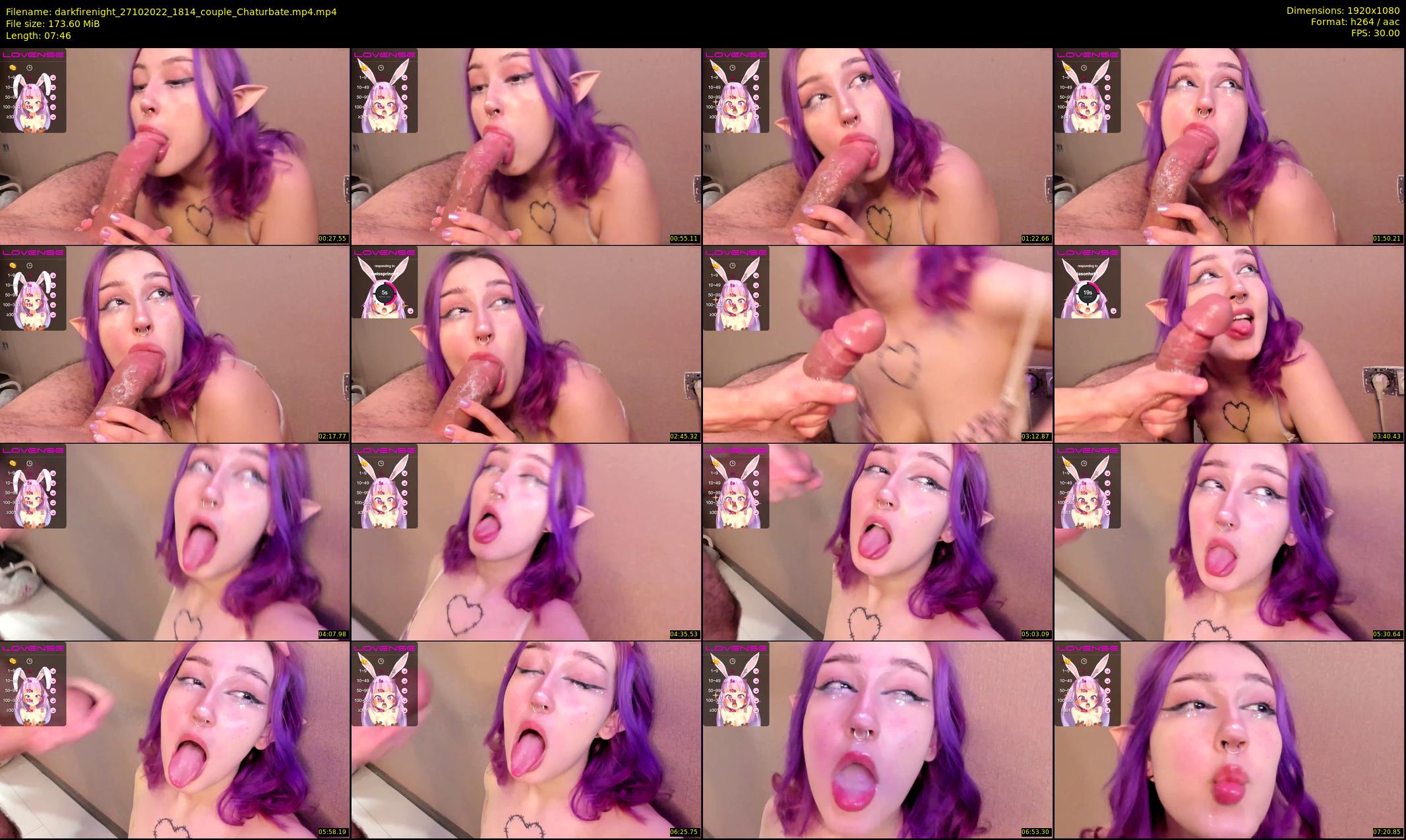 darkfirenight — 8 minute Chaturbate couple cam show recording, 1080p, Oct 27, 2022