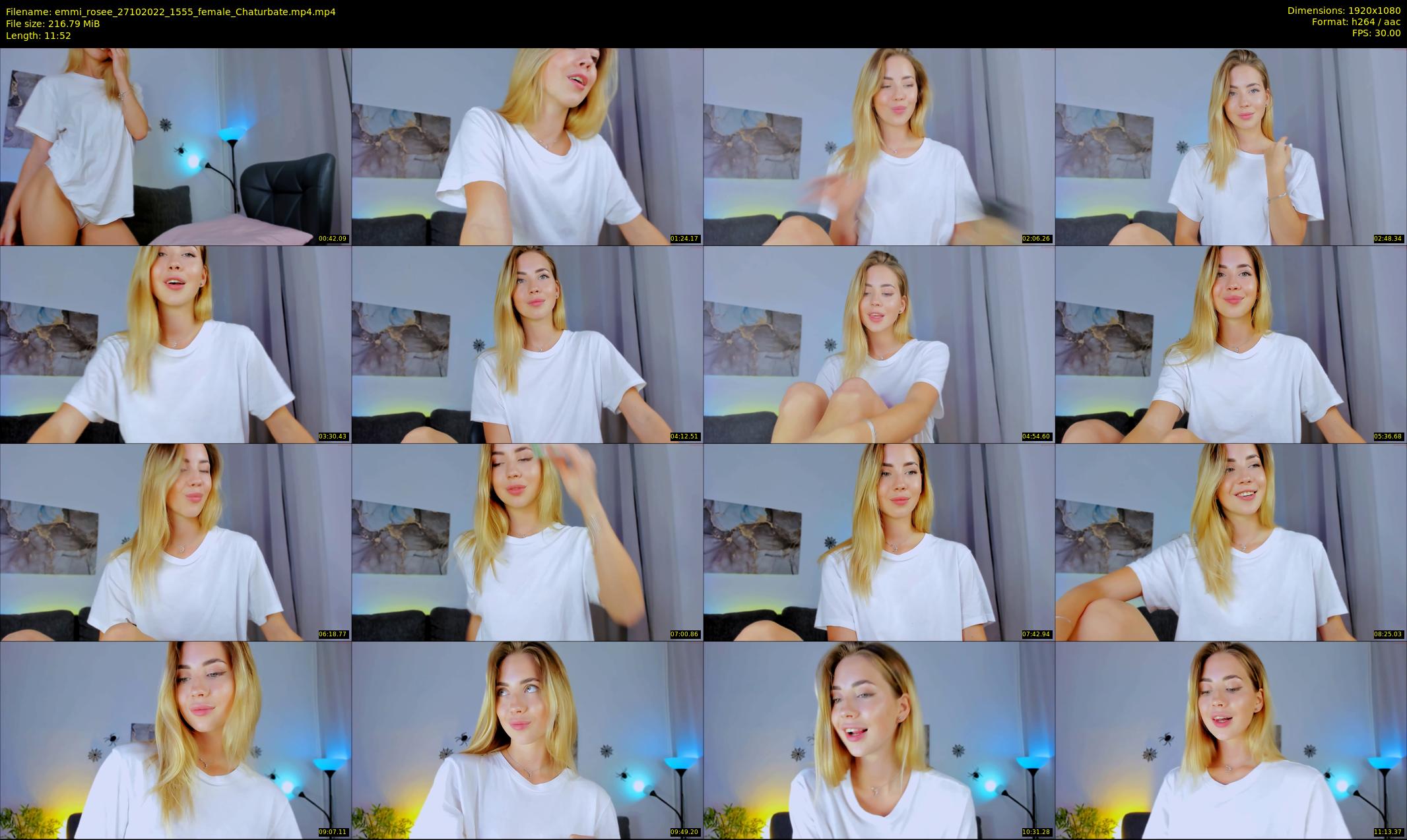 emmi_rosee — 12 minute Chaturbate female cam show recording, 1080p, Oct 27, 2022