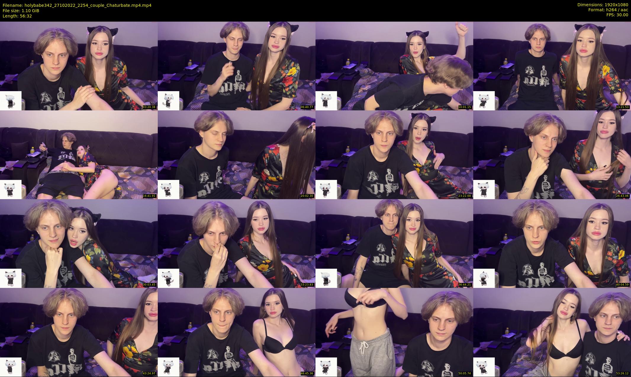 holybabe342 — 57 minute Chaturbate couple cam show recording, 1080p, Oct 27, 2022