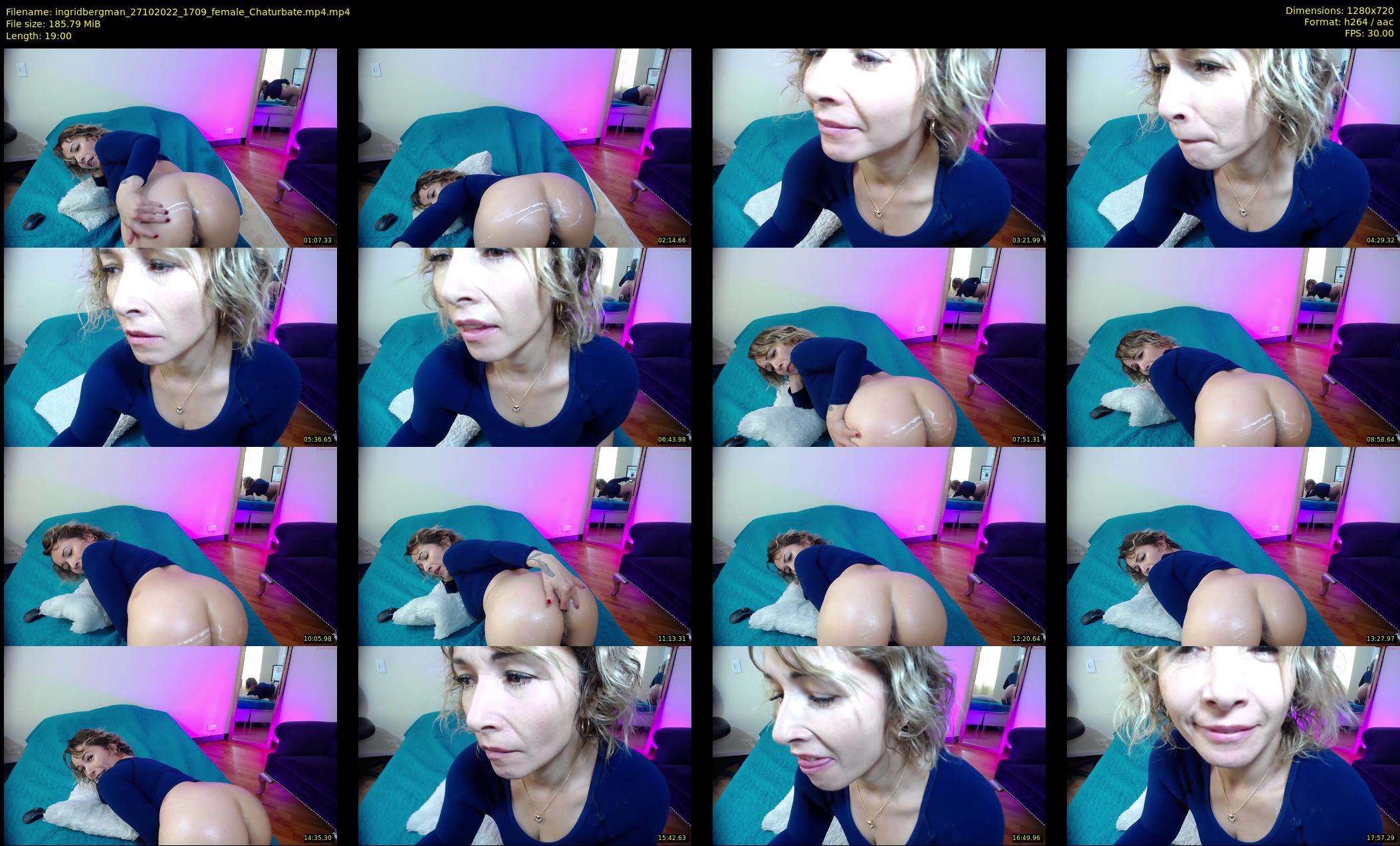 ingridbergman — 19 minute Chaturbate female cam show recording, 720p, Oct 27, 2022