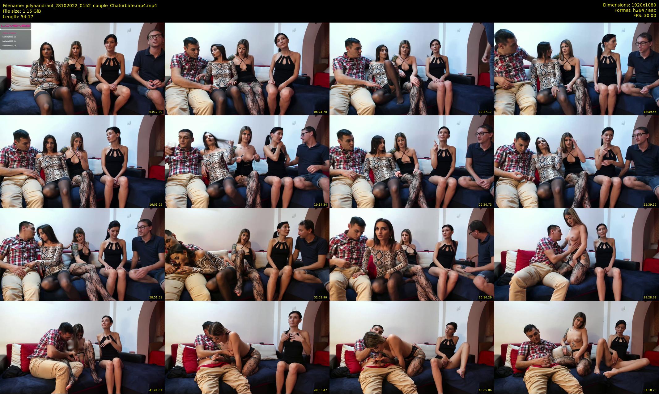 julyaandraul — 55 minute Chaturbate couple cam show recording, 1080p, Oct 28, 2022