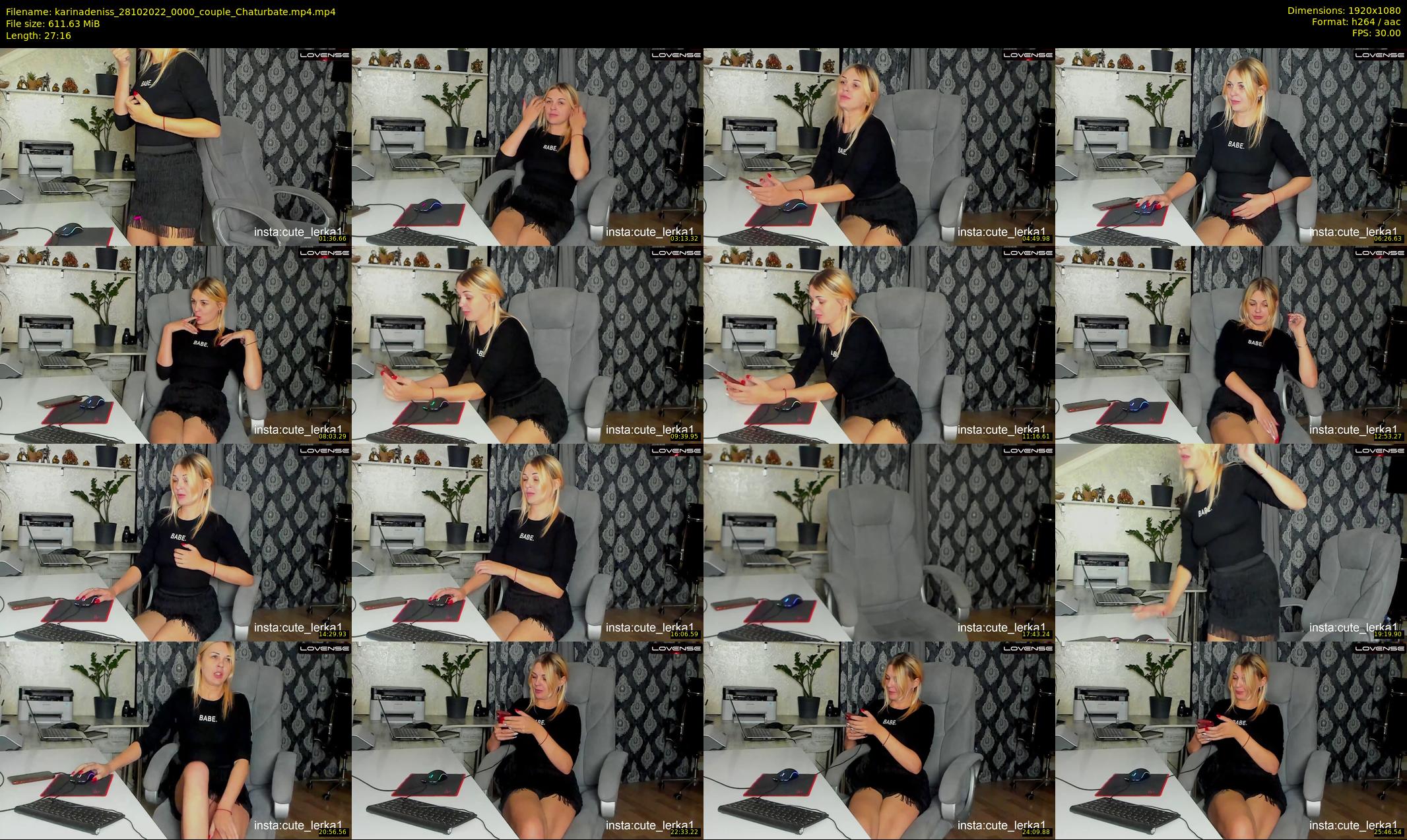 karinadeniss — 28 minute Chaturbate couple cam show recording, 1080p, Oct 28, 2022