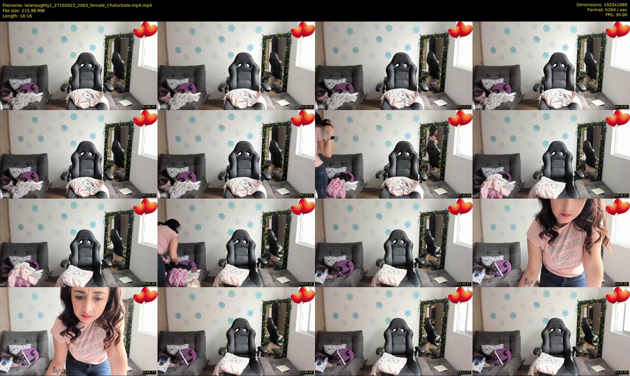 lalanaughty1 — 19 minute Chaturbate female cam show recording, 1080p, Oct 27, 2022