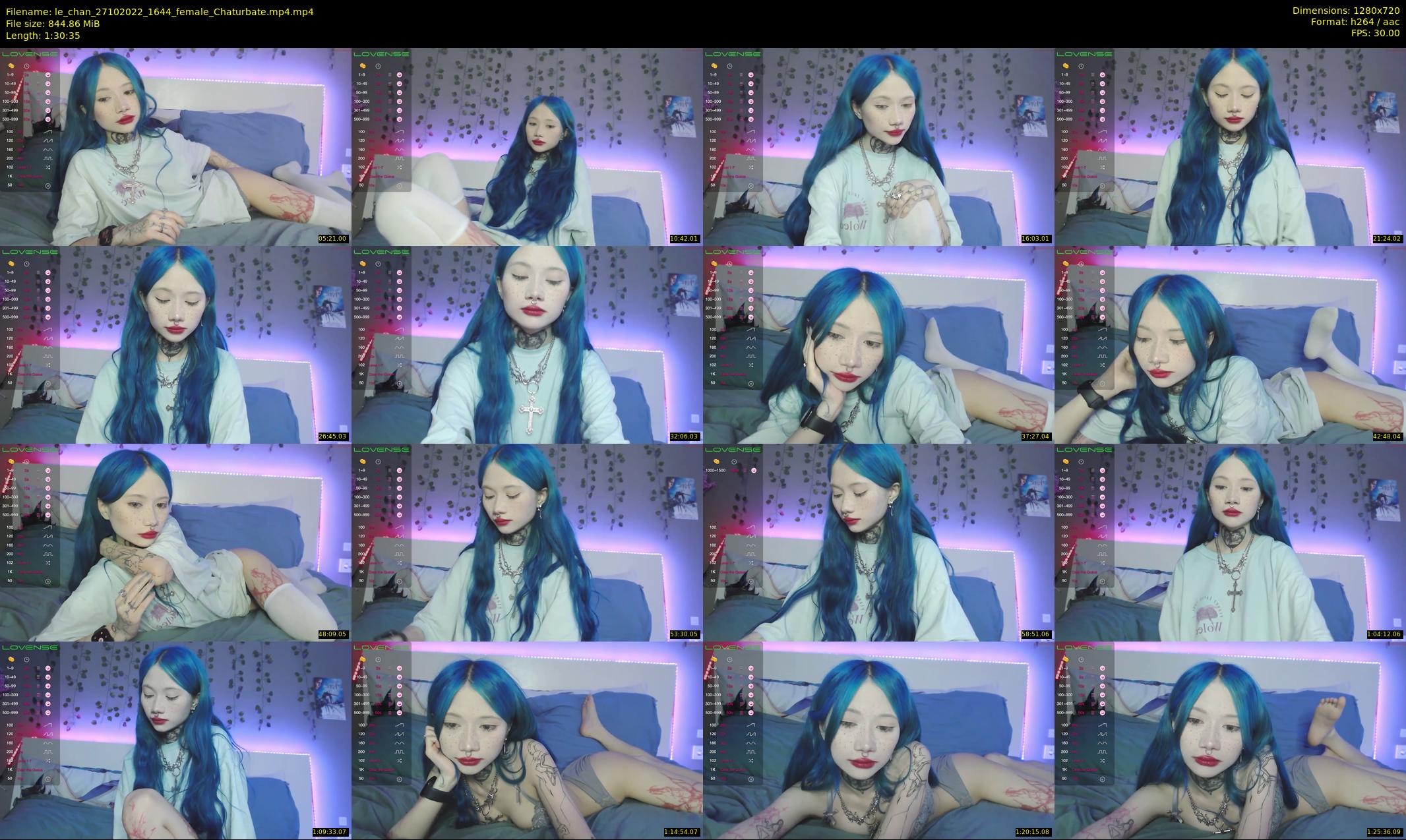 le_chan — 91 minute Chaturbate female cam show recording, 720p, Oct 27, 2022