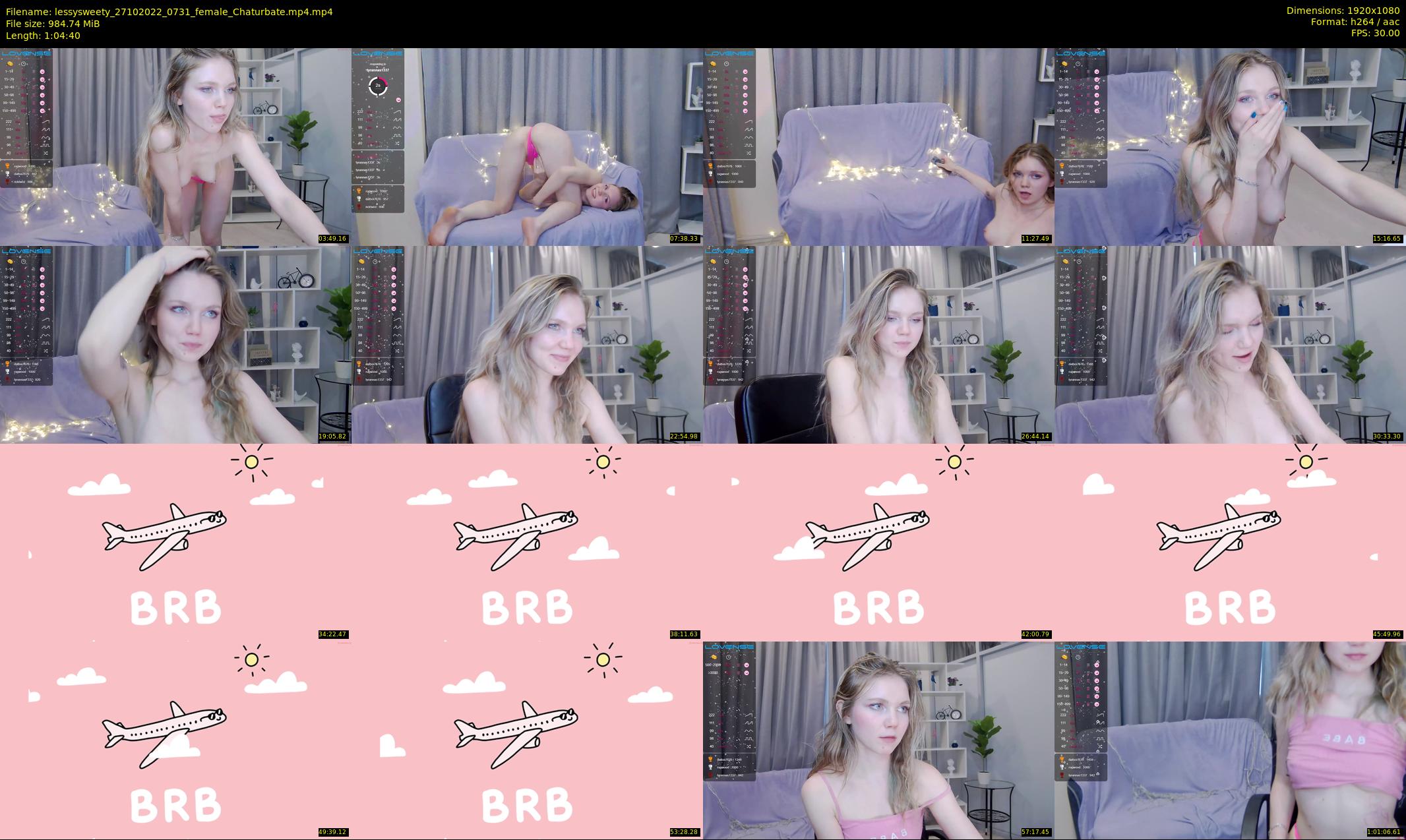 lessysweety — 65 minute Chaturbate female cam show recording, 1080p, Oct 27, 2022