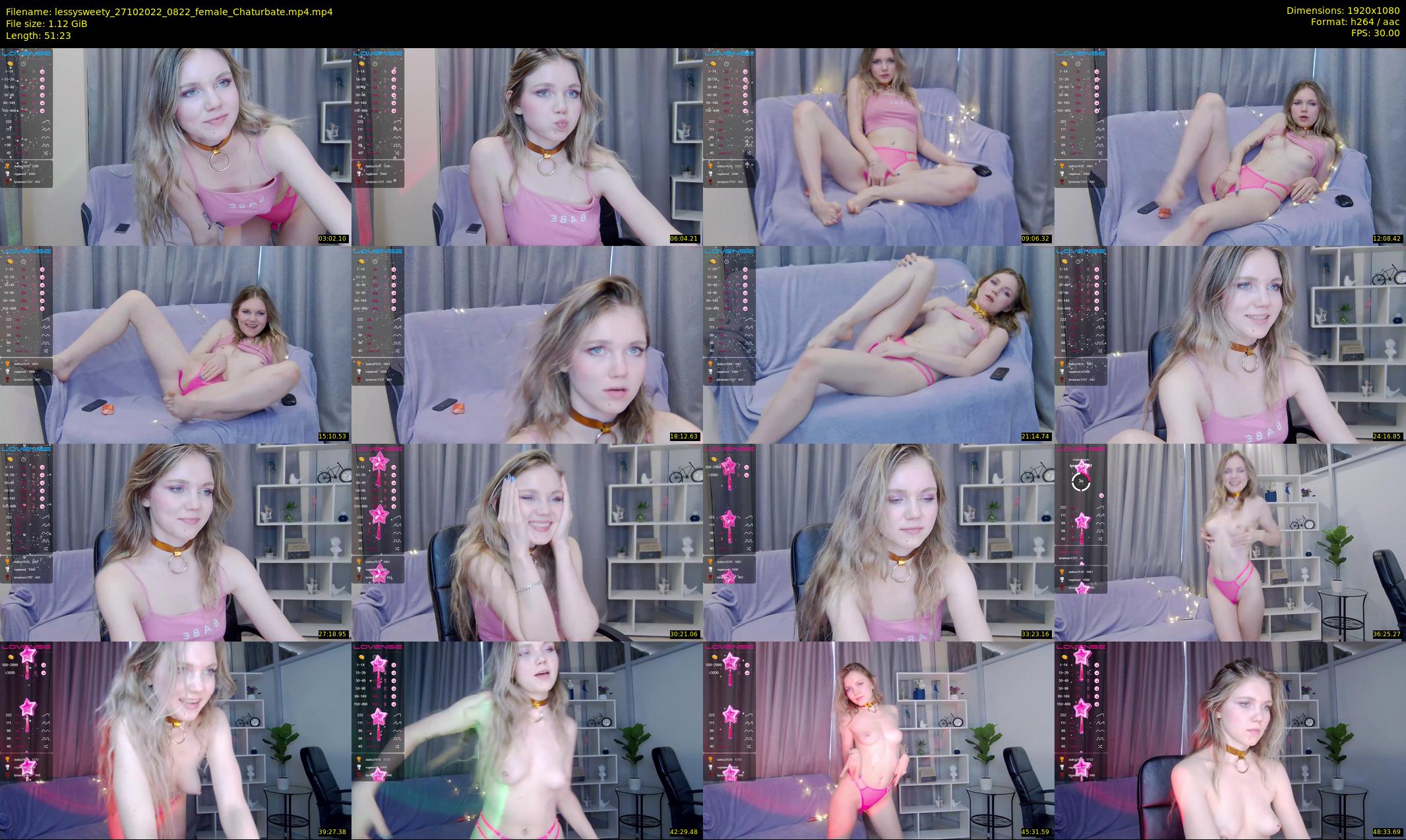 lessysweety — 52 minute Chaturbate female cam show recording, 1080p, Oct 27, 2022
