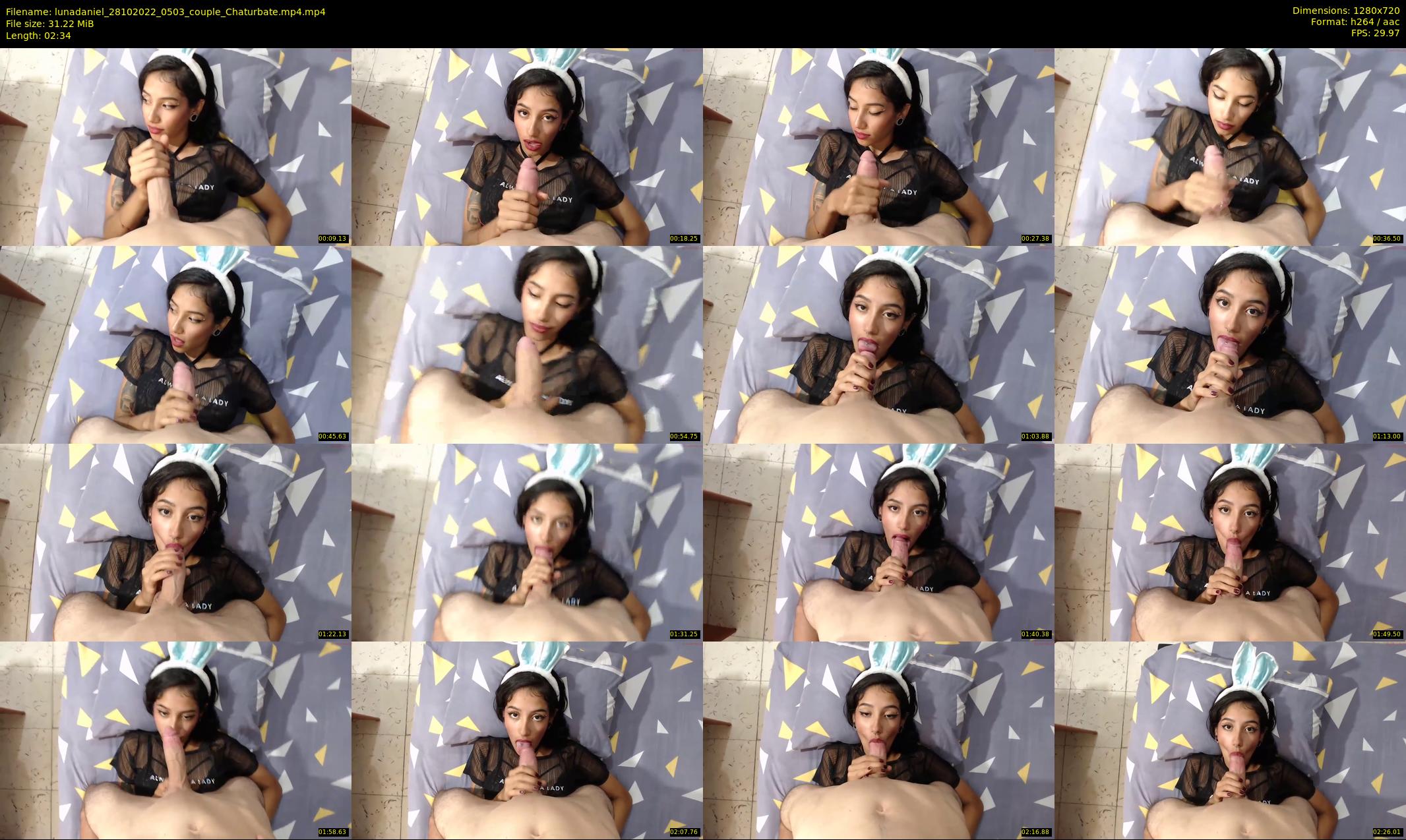 lunadaniel — 3 minute Chaturbate couple cam show recording, 720p, Oct 28, 2022