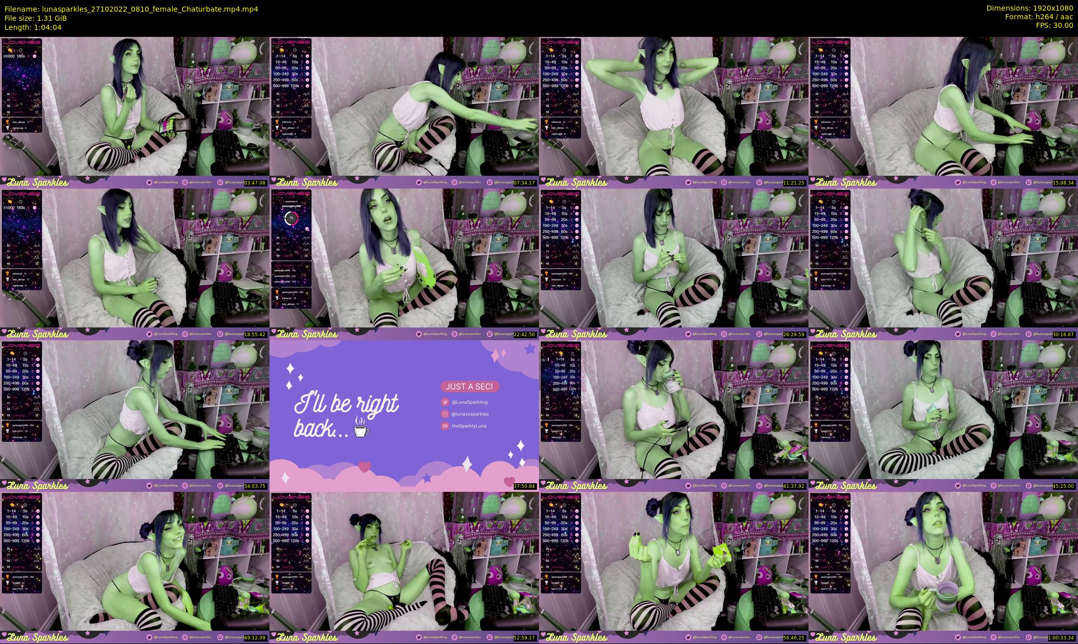lunasparkles — 65 minute Chaturbate female cam show recording, 1080p, Oct 27, 2022