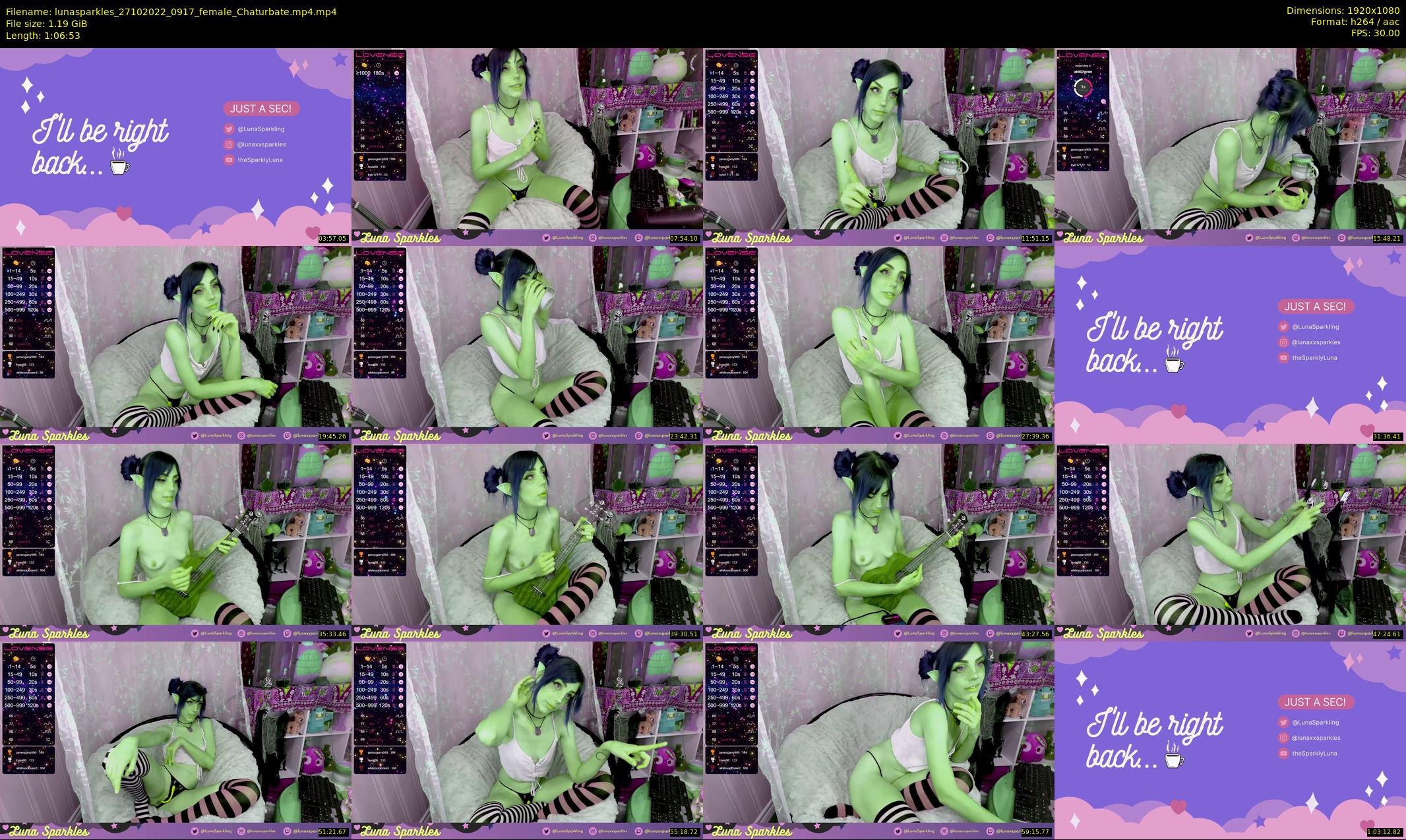 lunasparkles — 67 minute Chaturbate female cam show recording, 1080p, Oct 27, 2022