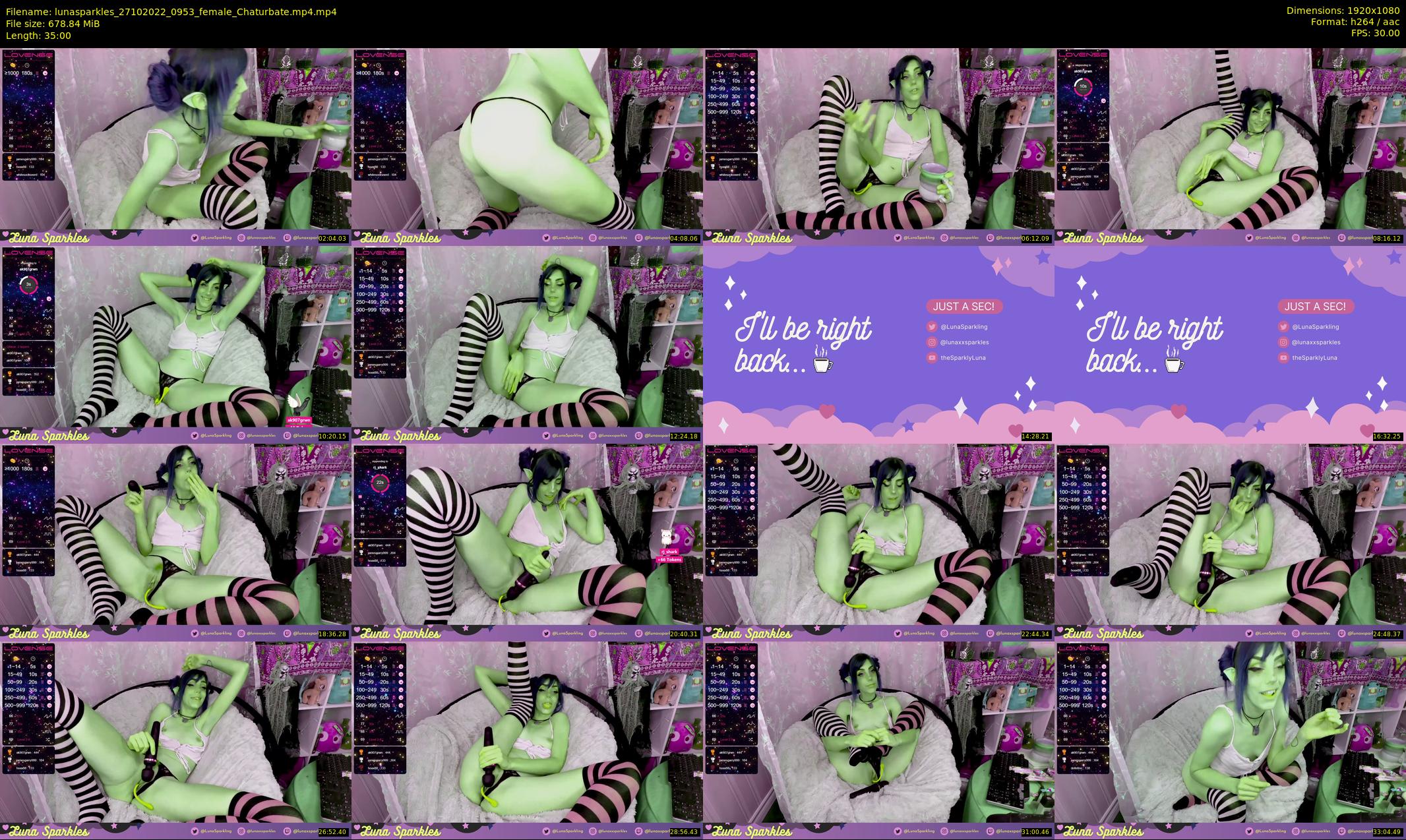 lunasparkles — 35 minute Chaturbate female cam show recording, 1080p, Oct 27, 2022