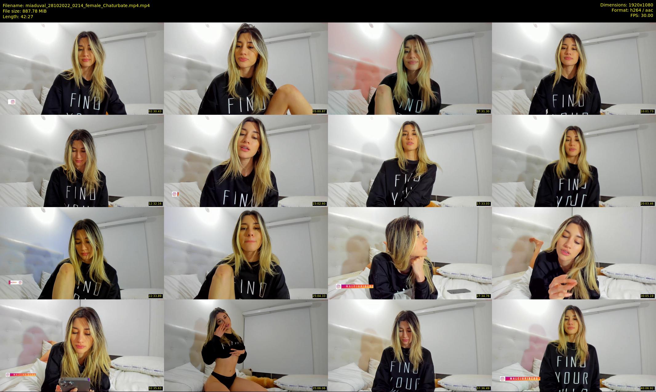 miaduval — 43 minute Chaturbate female cam show recording, 1080p, Oct 28, 2022