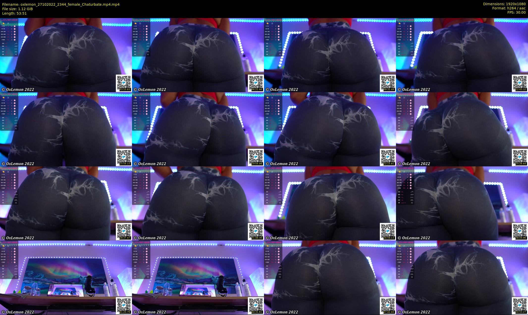 oxlemon — 54 minute Chaturbate female cam show recording, 1080p, Oct 27, 2022