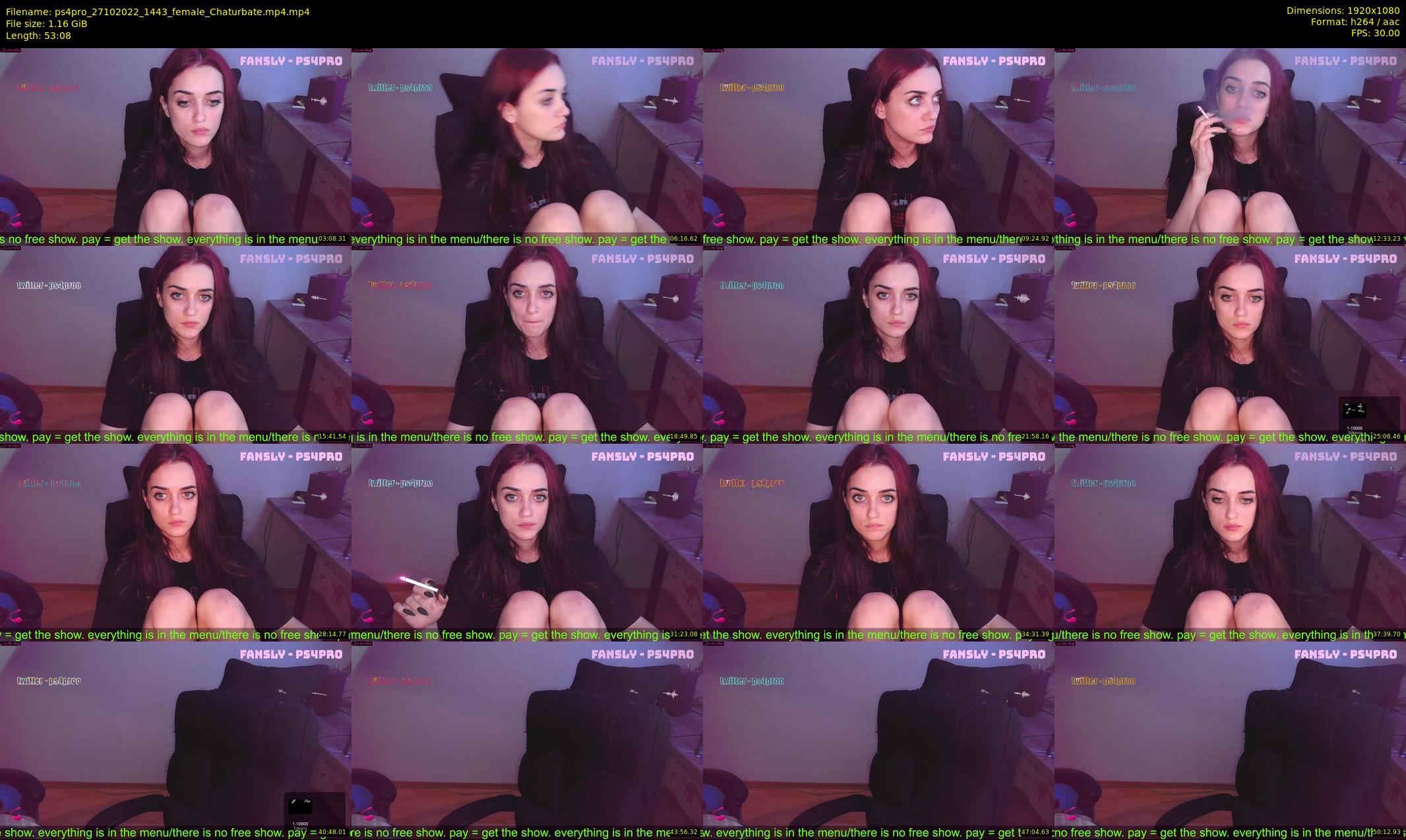 ps4pro — 54 minute Chaturbate female cam show recording, 1080p, Oct 27, 2022