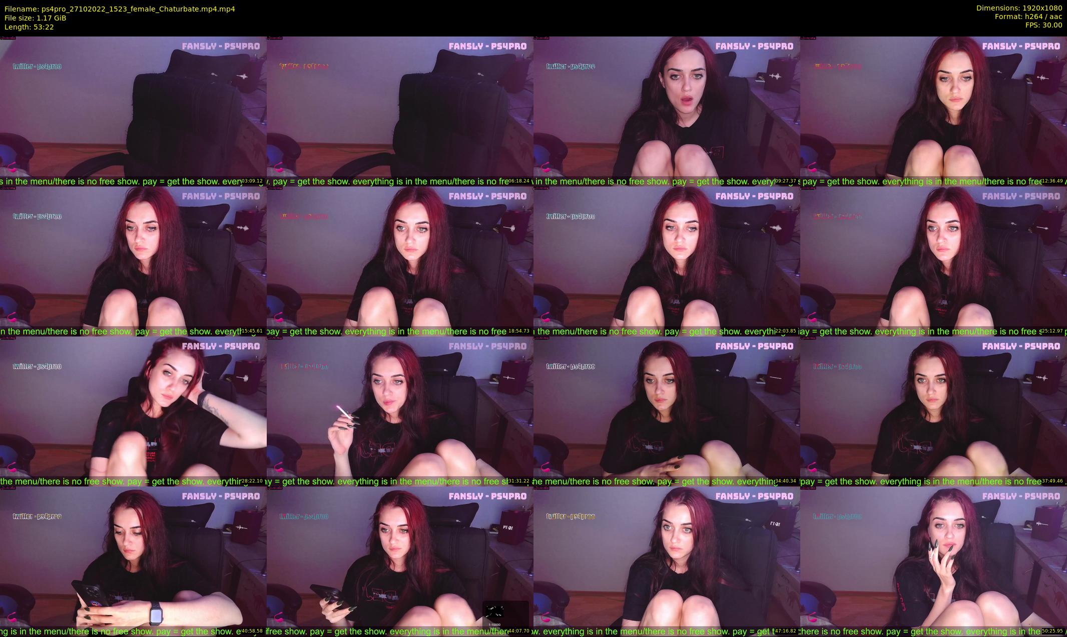 ps4pro — 54 minute Chaturbate female cam show recording, 1080p, Oct 27, 2022
