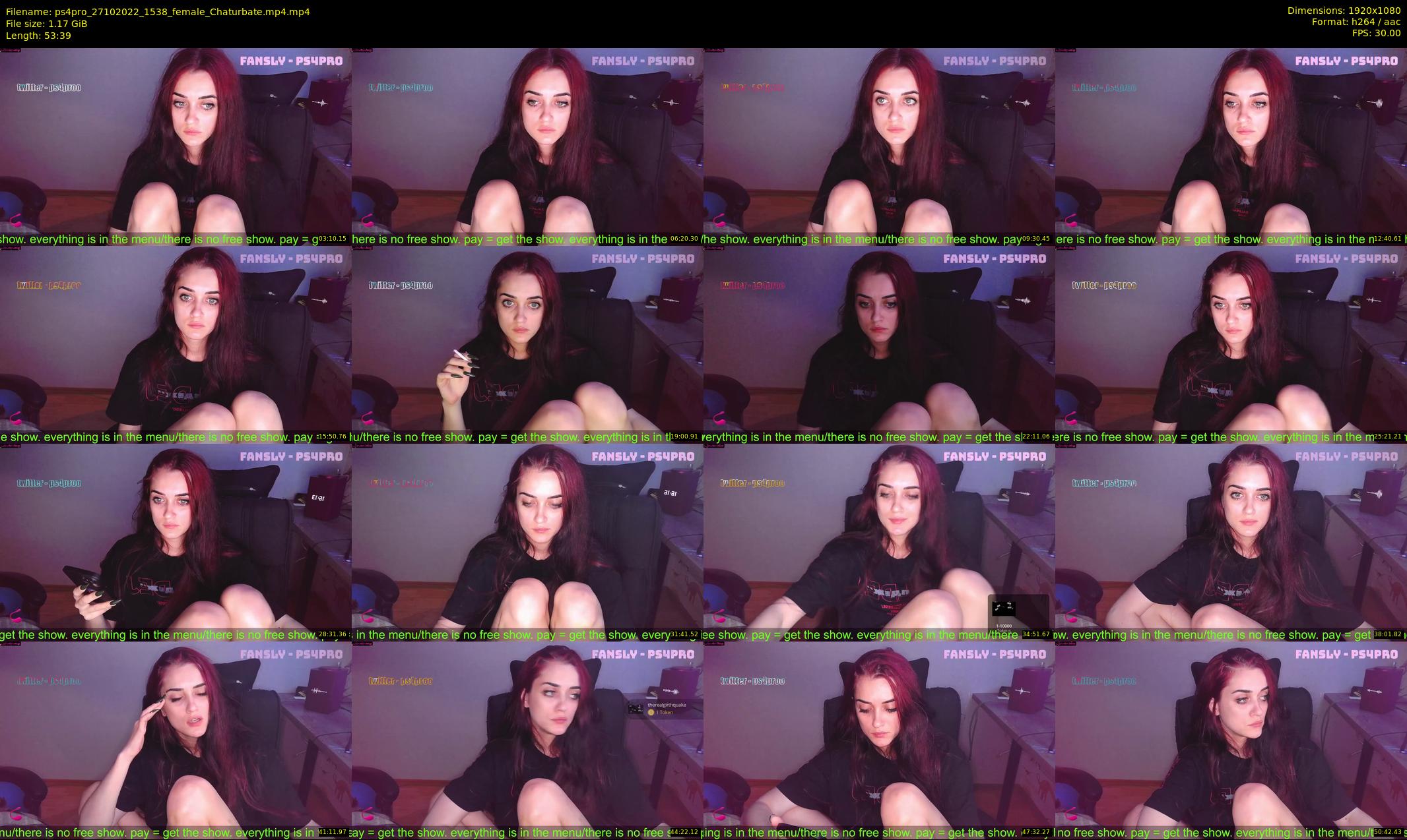ps4pro — 54 minute Chaturbate female cam show recording, 1080p, Oct 27, 2022