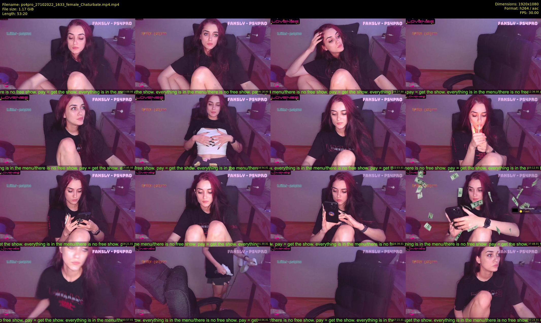 ps4pro — 54 minute Chaturbate female cam show recording, 1080p, Oct 27, 2022