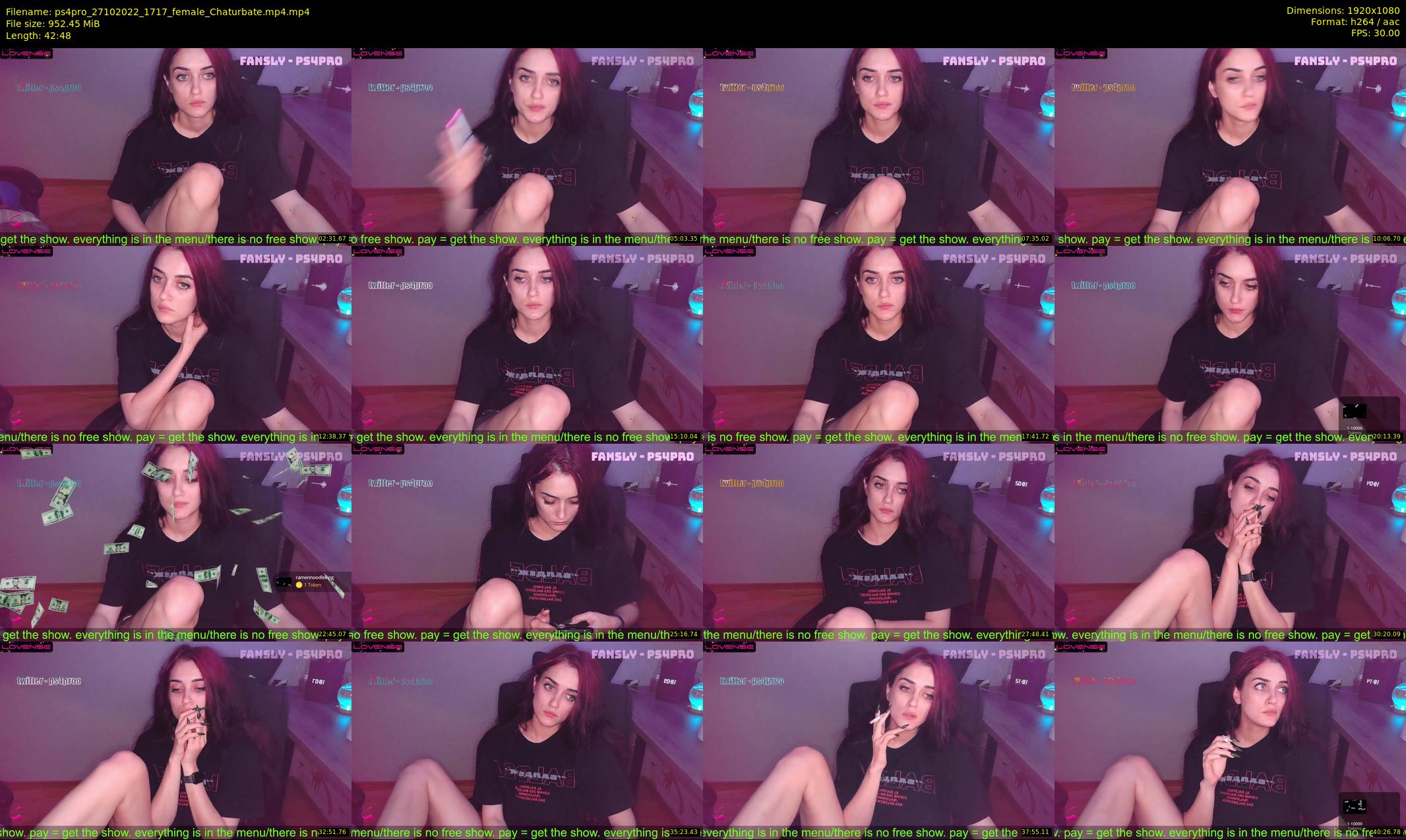 ps4pro — 43 minute Chaturbate female cam show recording, 1080p, Oct 27, 2022