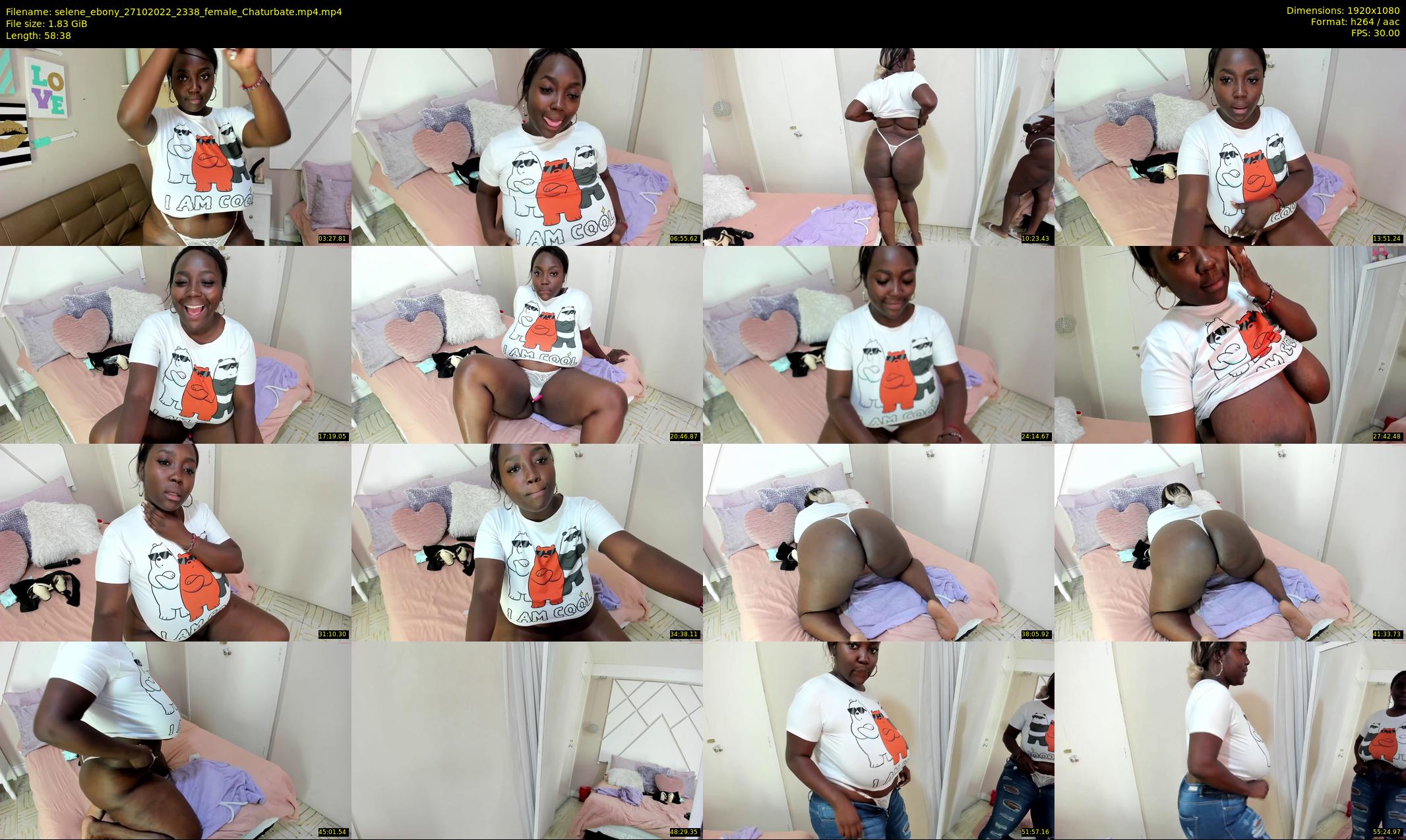 selene_ebony — 59 minute Chaturbate female cam show recording, 1080p, Oct 27, 2022
