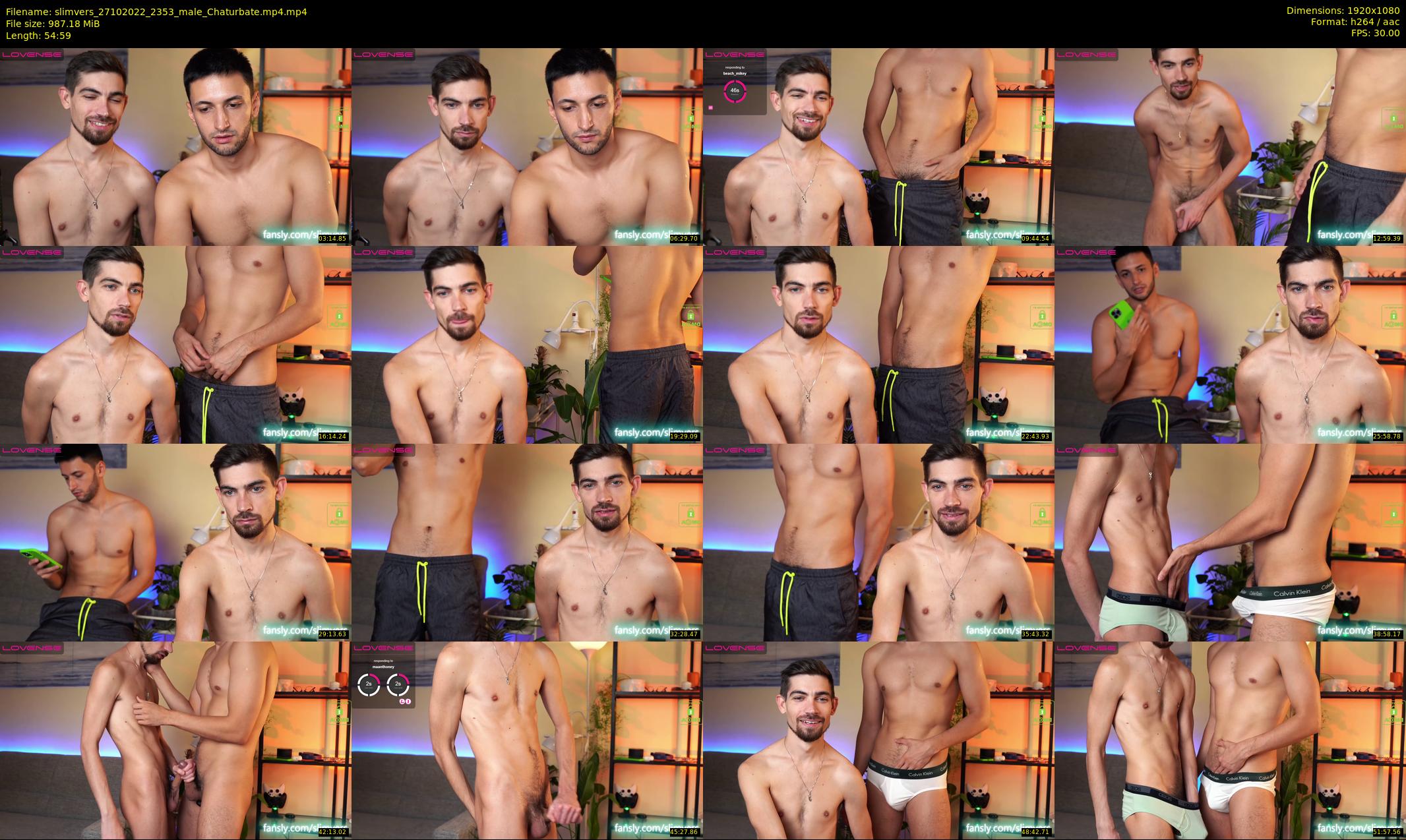 slimvers — 55 minute Chaturbate male cam show recording, 1080p, Oct 27, 2022