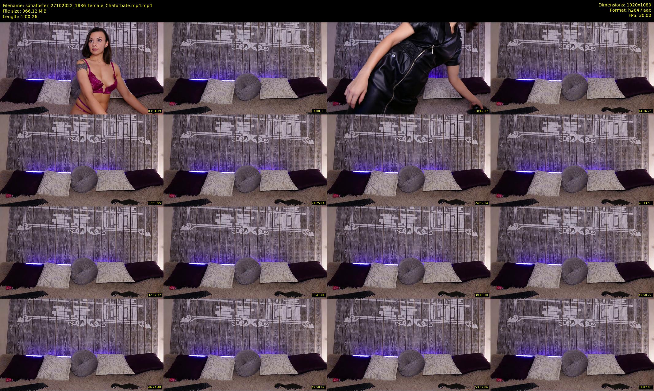sofiafoster — 61 minute Chaturbate female cam show recording, 1080p, Oct 27, 2022
