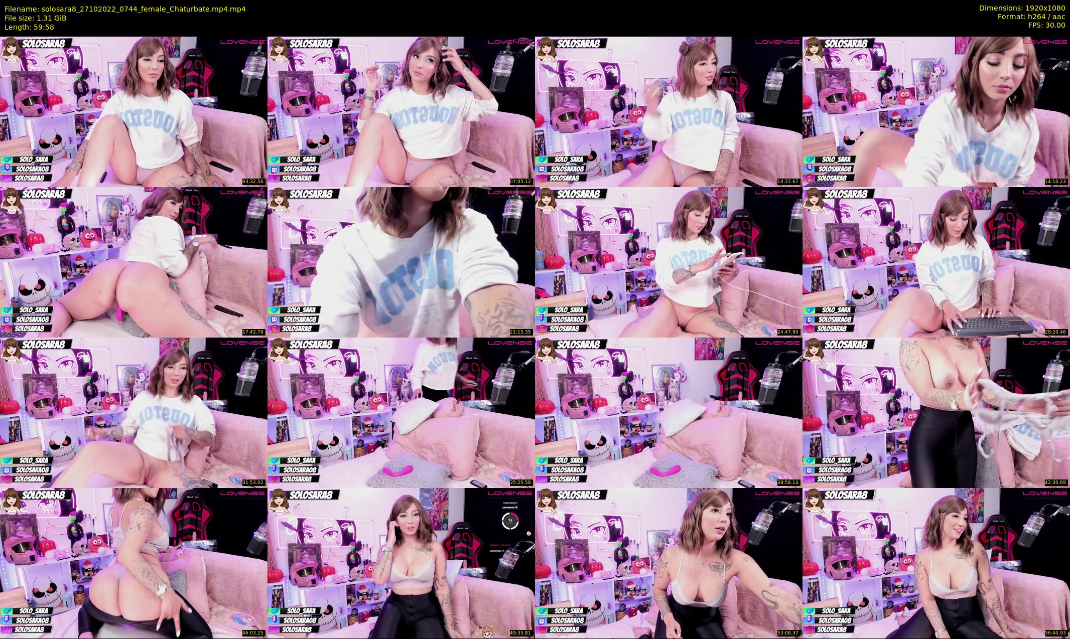 solosara8 — 60 minute Chaturbate female cam show recording, 1080p, Oct 27, 2022