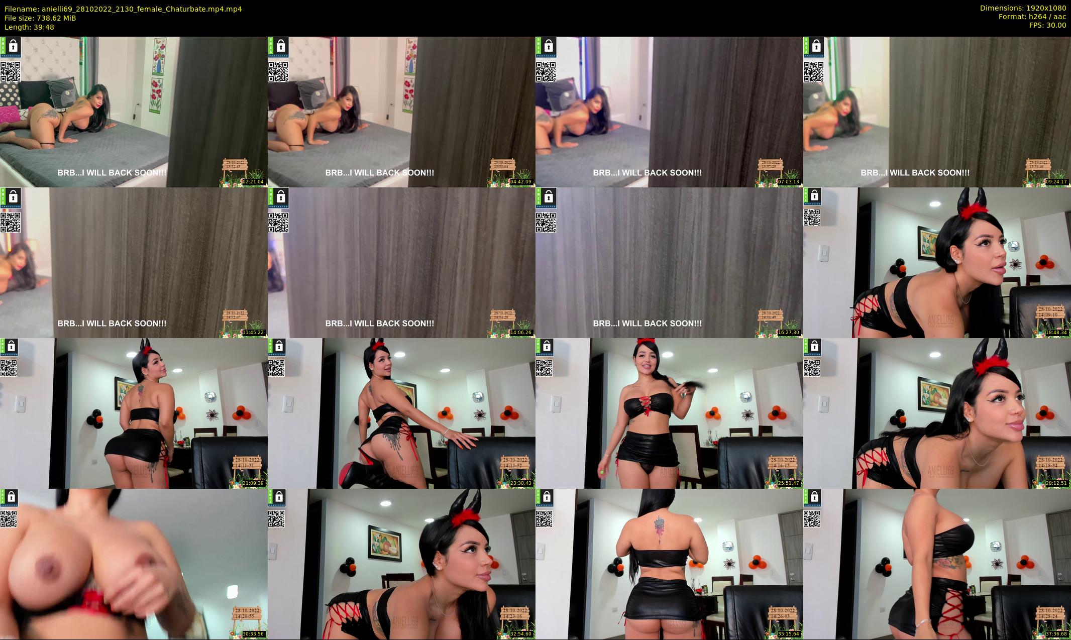 anielli69 — 40 minute Chaturbate female cam show recording, 1080p, Oct 28, 2022