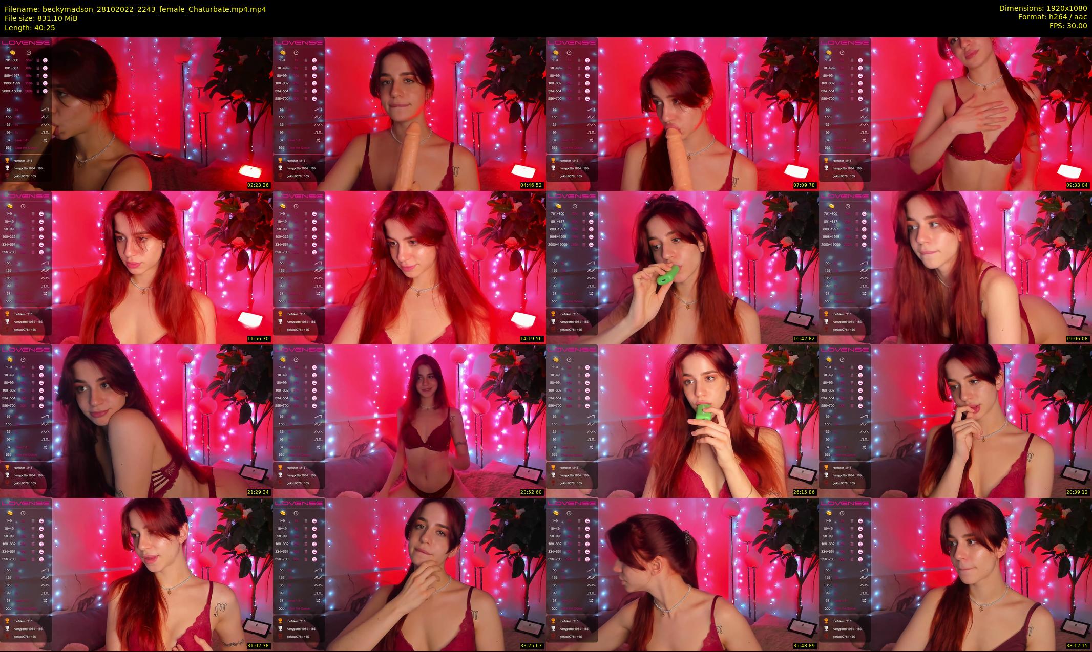 beckymadson — 41 minute Chaturbate female cam show recording, 1080p, Oct 28, 2022